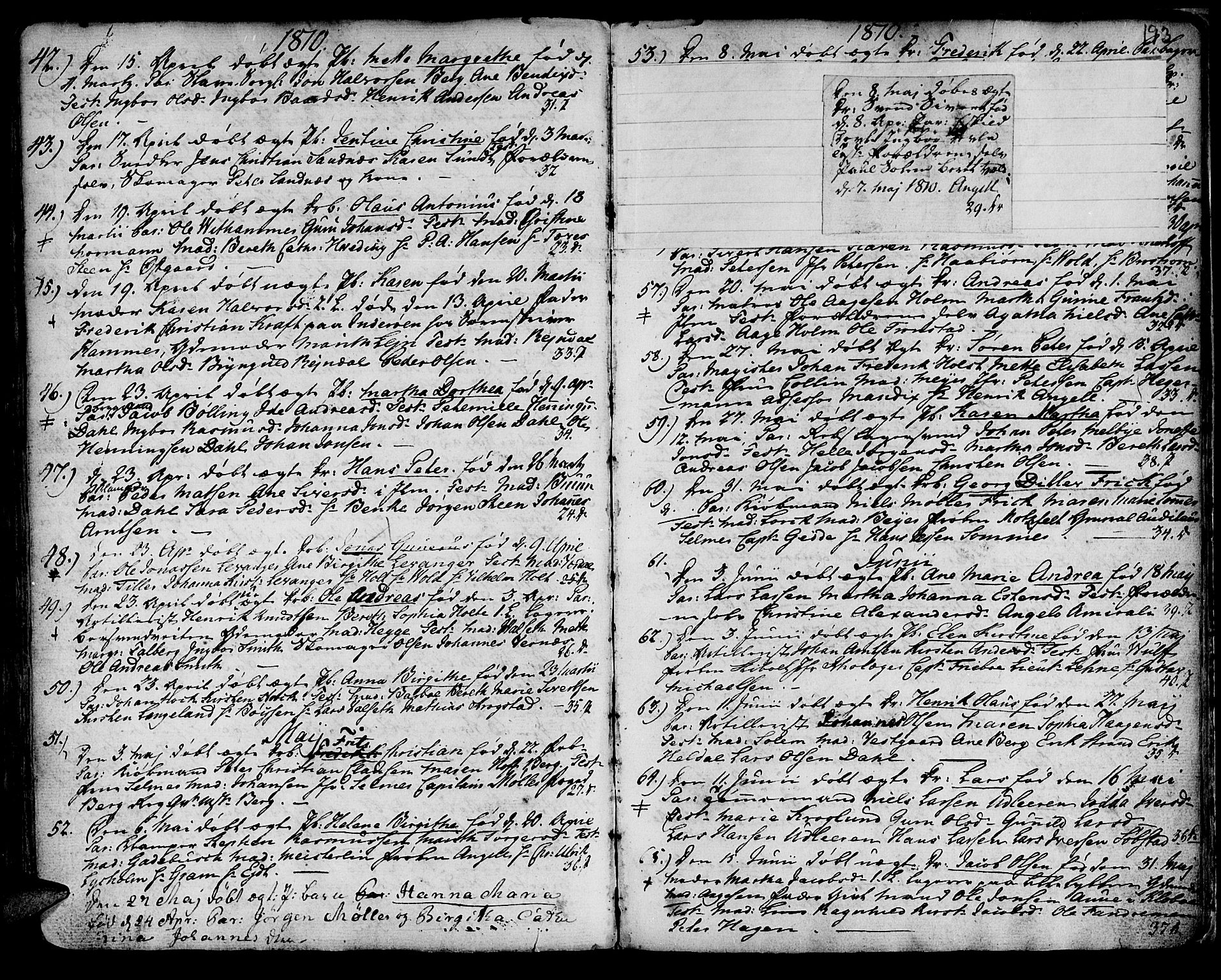 Ministerialprotokoller, klokkerbøker og fødselsregistre - Sør-Trøndelag, SAT/A-1456/601/L0039: Parish register (official) no. 601A07, 1770-1819, p. 193