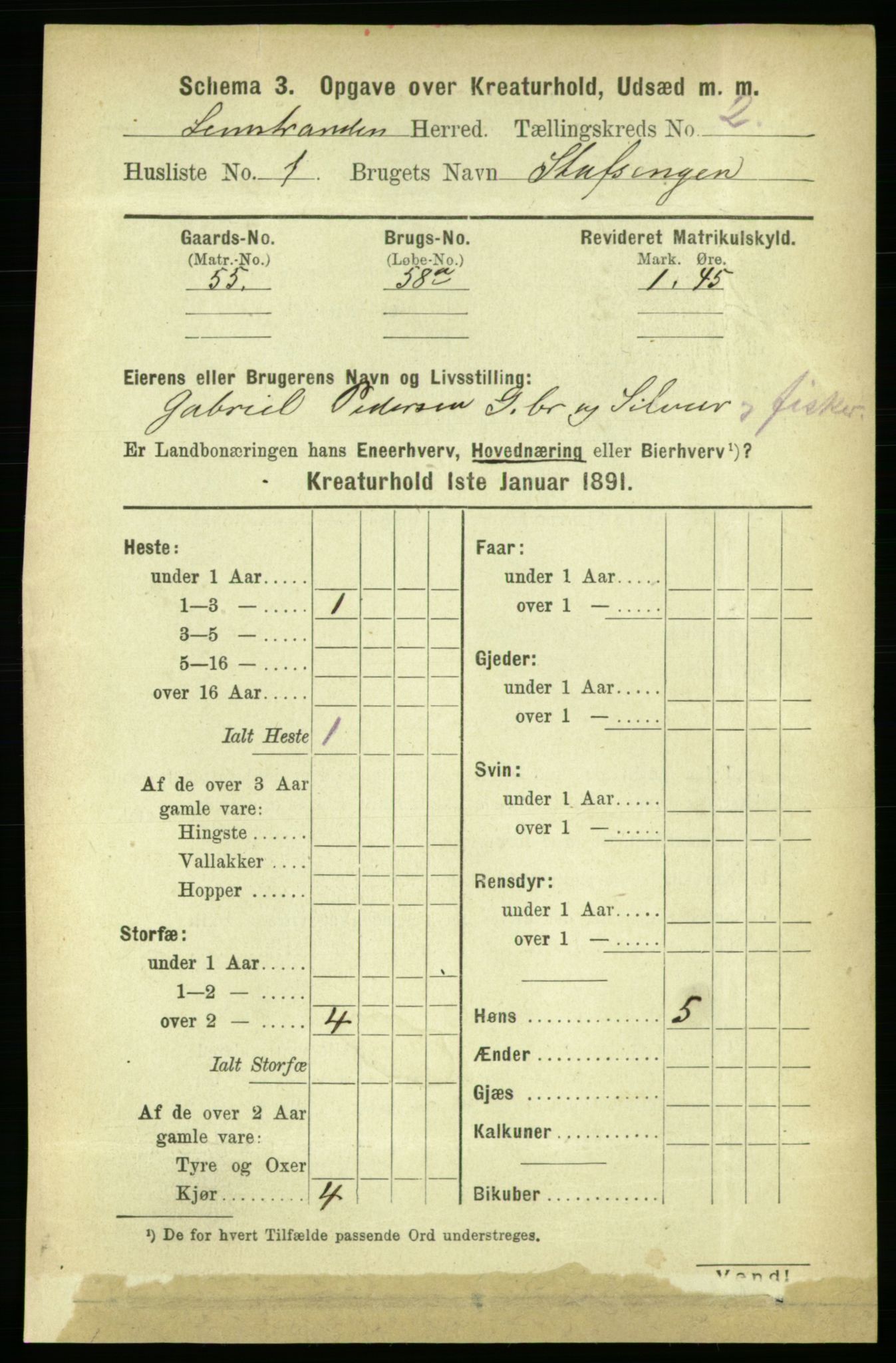 RA, 1891 census for 1654 Leinstrand, 1891, p. 1537