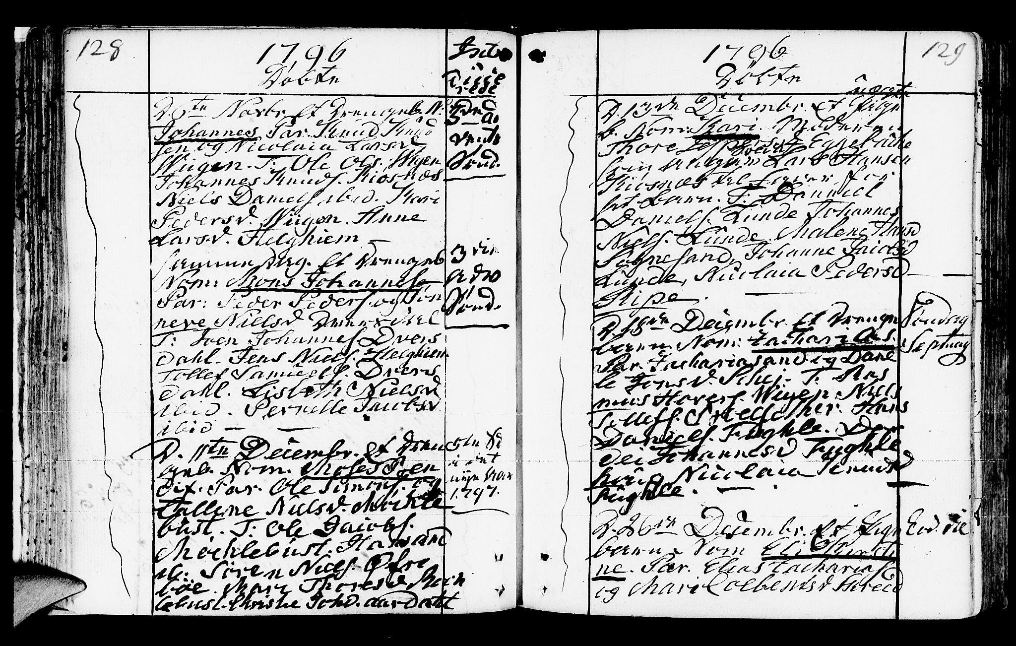 Jølster sokneprestembete, AV/SAB-A-80701/H/Haa/Haaa/L0006: Parish register (official) no. A 6, 1790-1821, p. 128-129