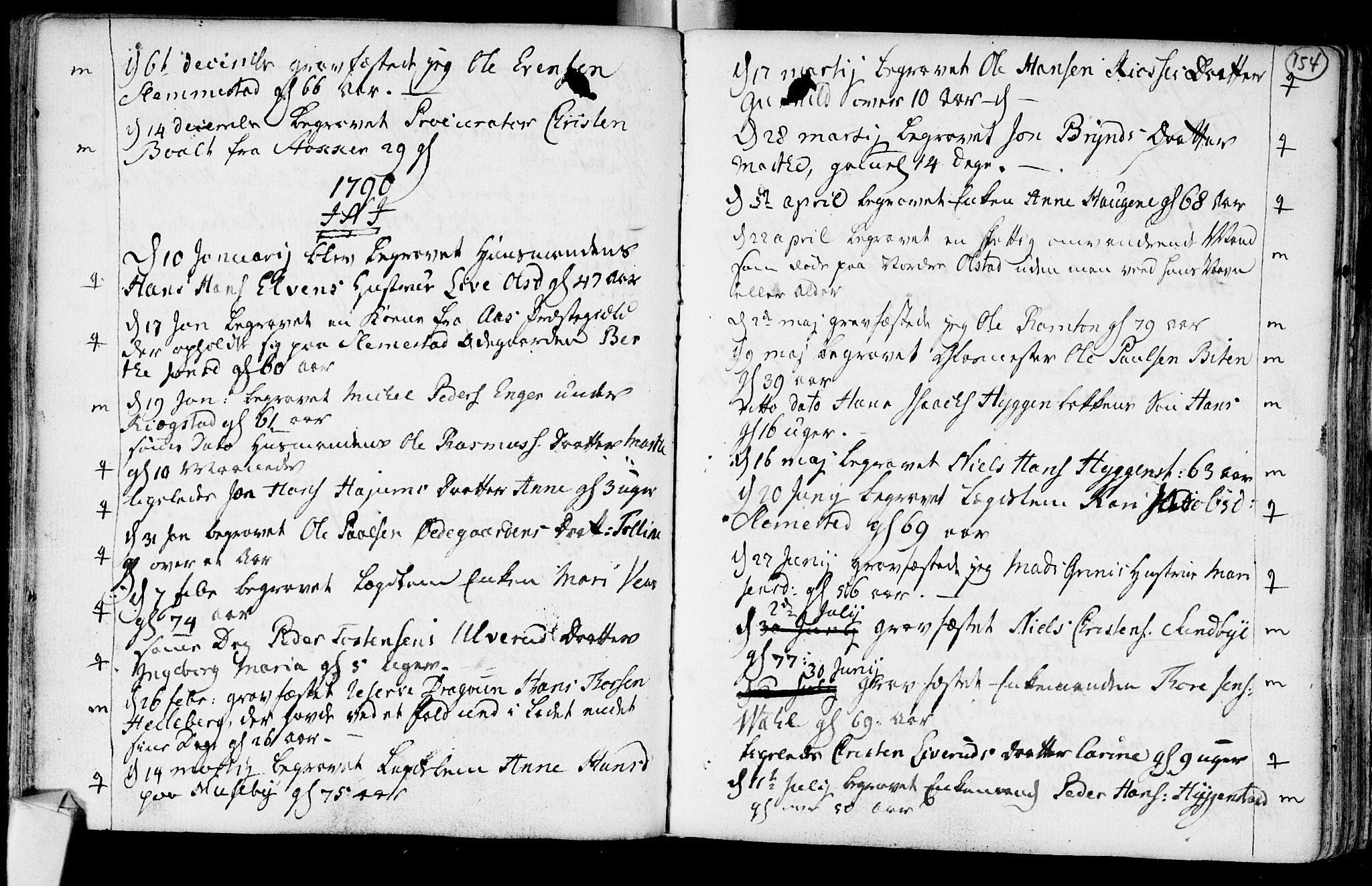 Røyken kirkebøker, AV/SAKO-A-241/F/Fa/L0003: Parish register (official) no. 3, 1782-1813, p. 154