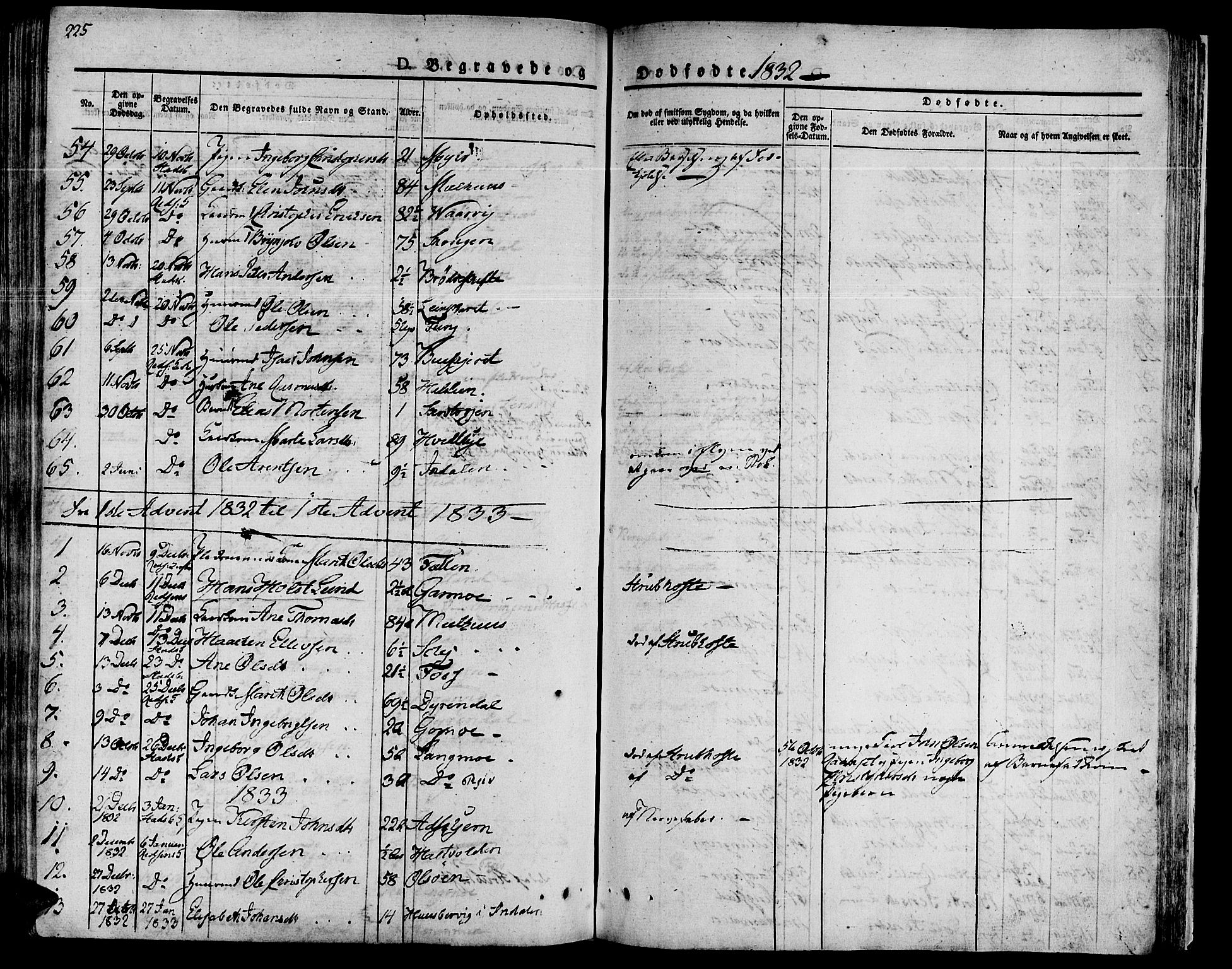 Ministerialprotokoller, klokkerbøker og fødselsregistre - Sør-Trøndelag, SAT/A-1456/646/L0609: Parish register (official) no. 646A07, 1826-1838, p. 225