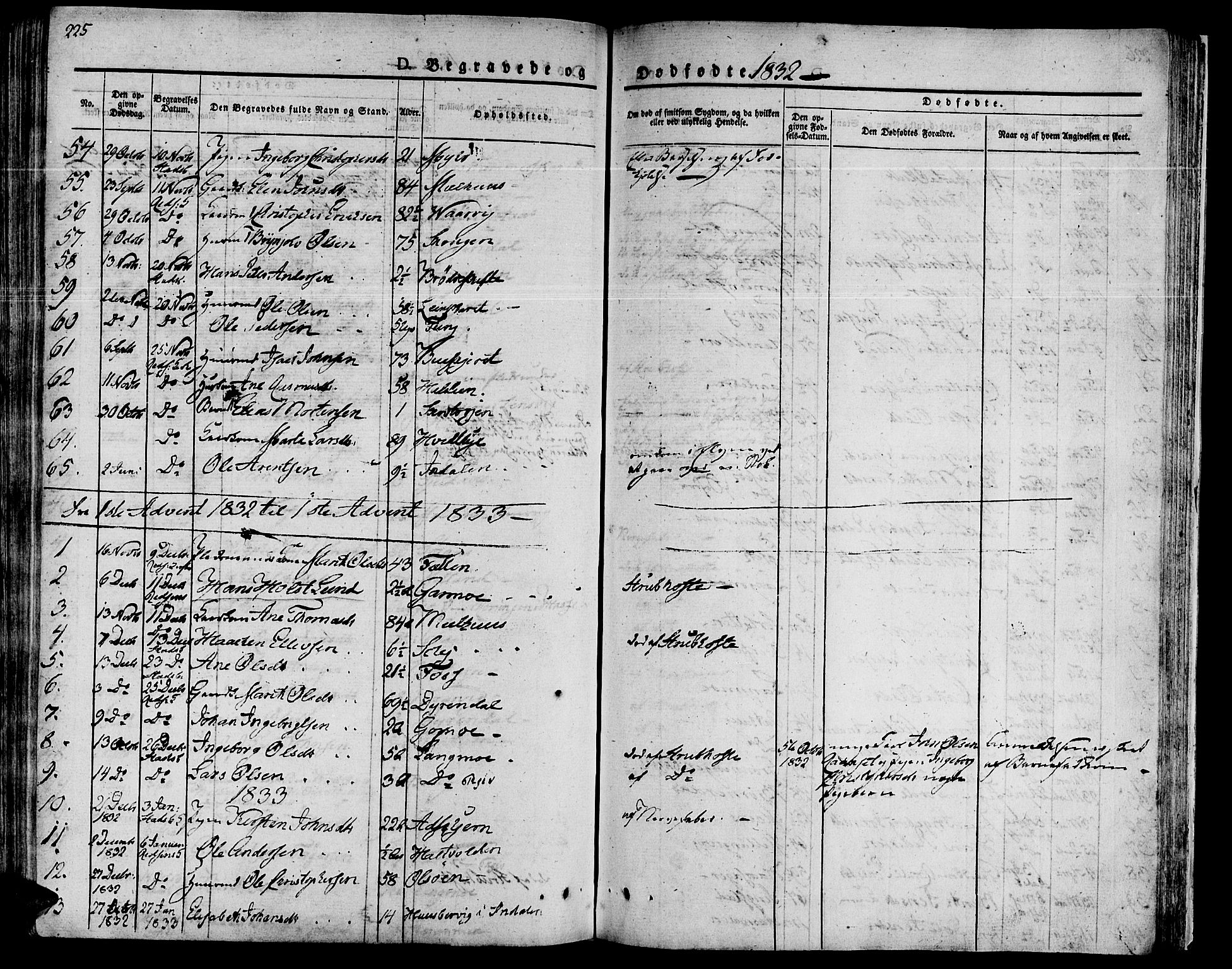 Ministerialprotokoller, klokkerbøker og fødselsregistre - Sør-Trøndelag, AV/SAT-A-1456/646/L0609: Parish register (official) no. 646A07, 1826-1838, p. 225