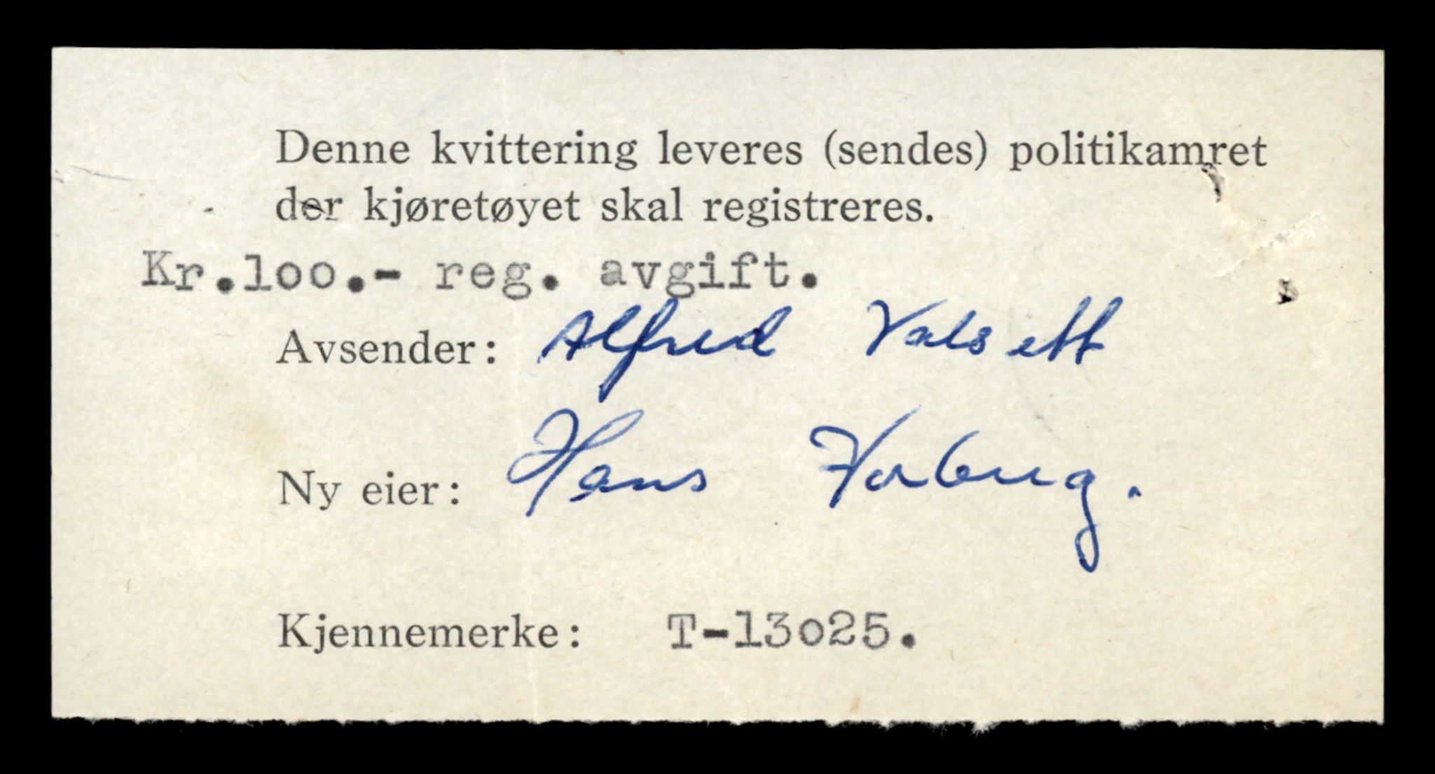 Møre og Romsdal vegkontor - Ålesund trafikkstasjon, AV/SAT-A-4099/F/Fe/L0036: Registreringskort for kjøretøy T 12831 - T 13030, 1927-1998, p. 3098