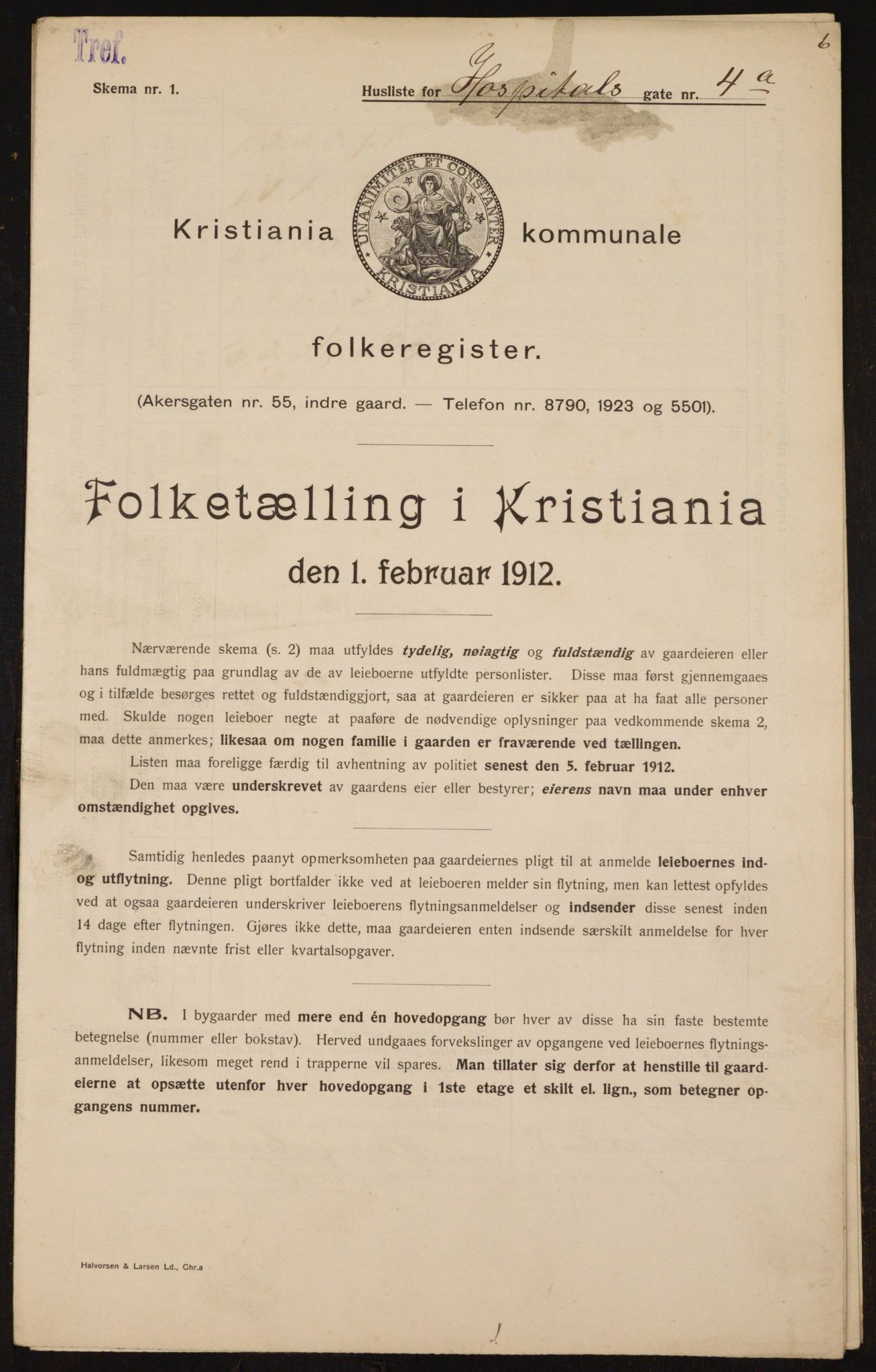 OBA, Municipal Census 1912 for Kristiania, 1912, p. 41815