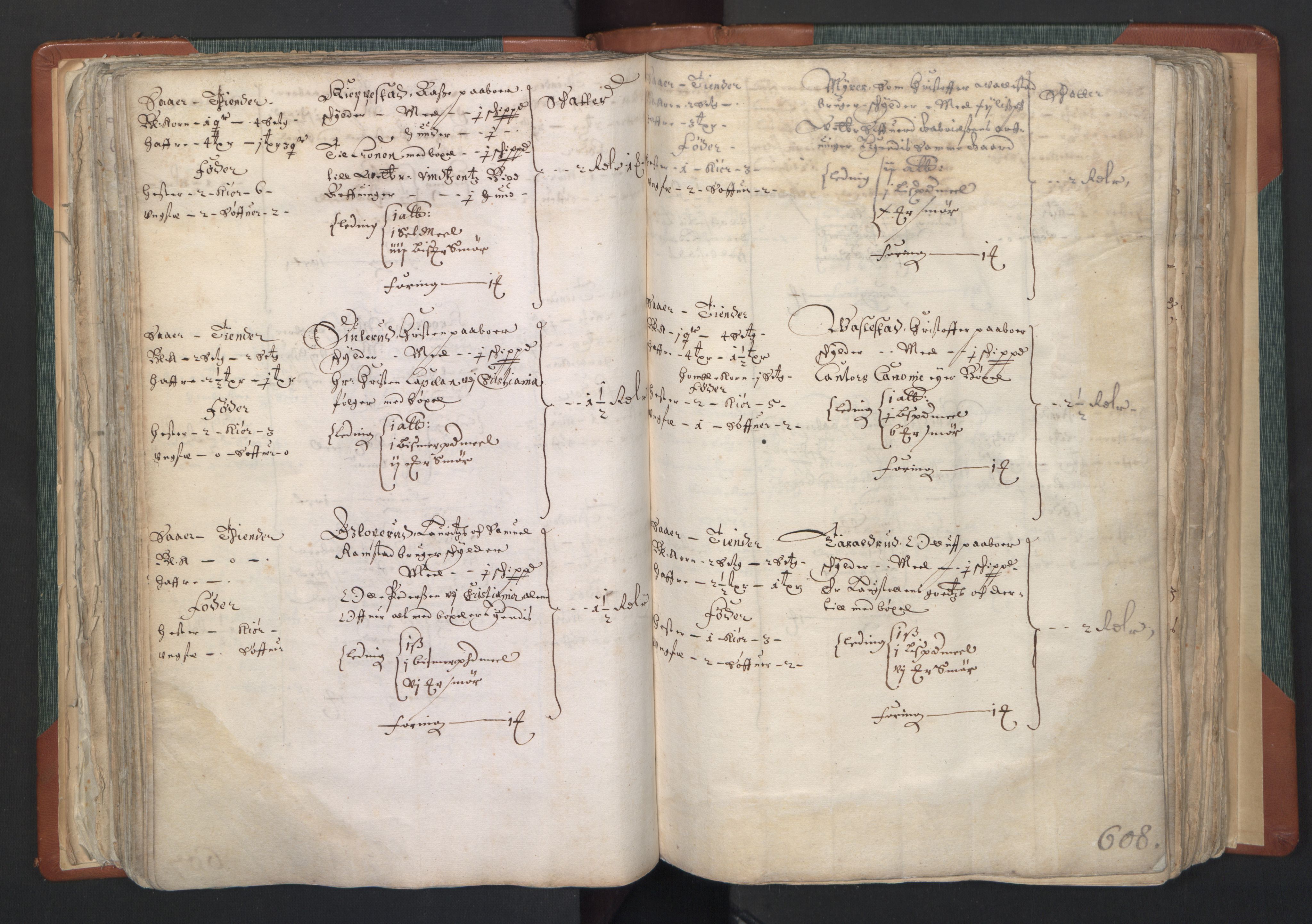 Rentekammeret inntil 1814, Realistisk ordnet avdeling, AV/RA-EA-4070/L/L0005: Kristiania lagdømme. Alminnelig jordebok med skatteligning for Marker og Follo len., 1661, p. 607b-608a