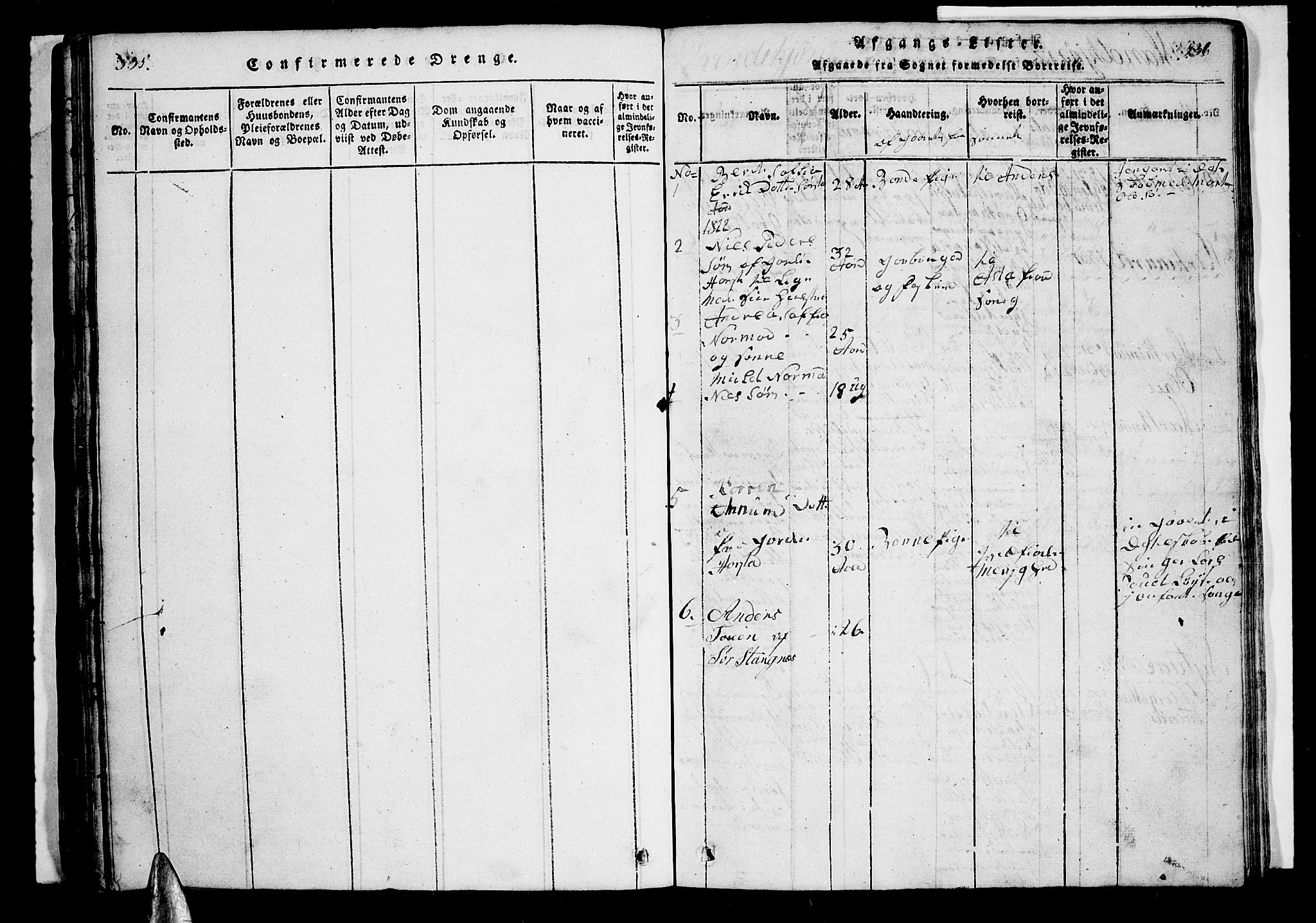 Trondenes sokneprestkontor, SATØ/S-1319/H/Hb/L0003klokker: Parish register (copy) no. 3, 1820-1834, p. 535-536
