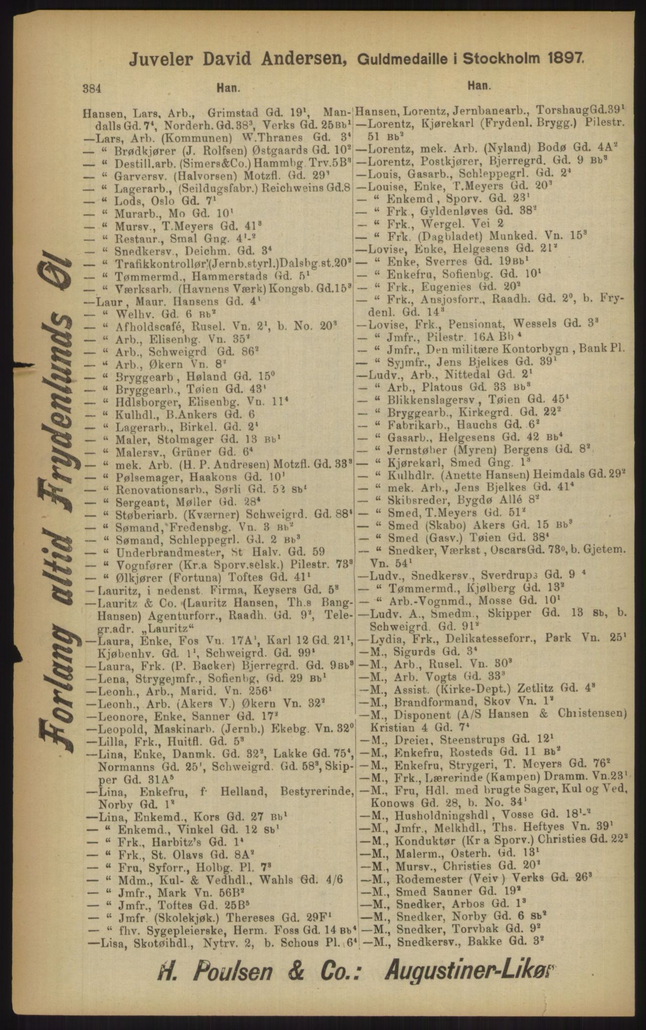 Kristiania/Oslo adressebok, PUBL/-, 1902, p. 384