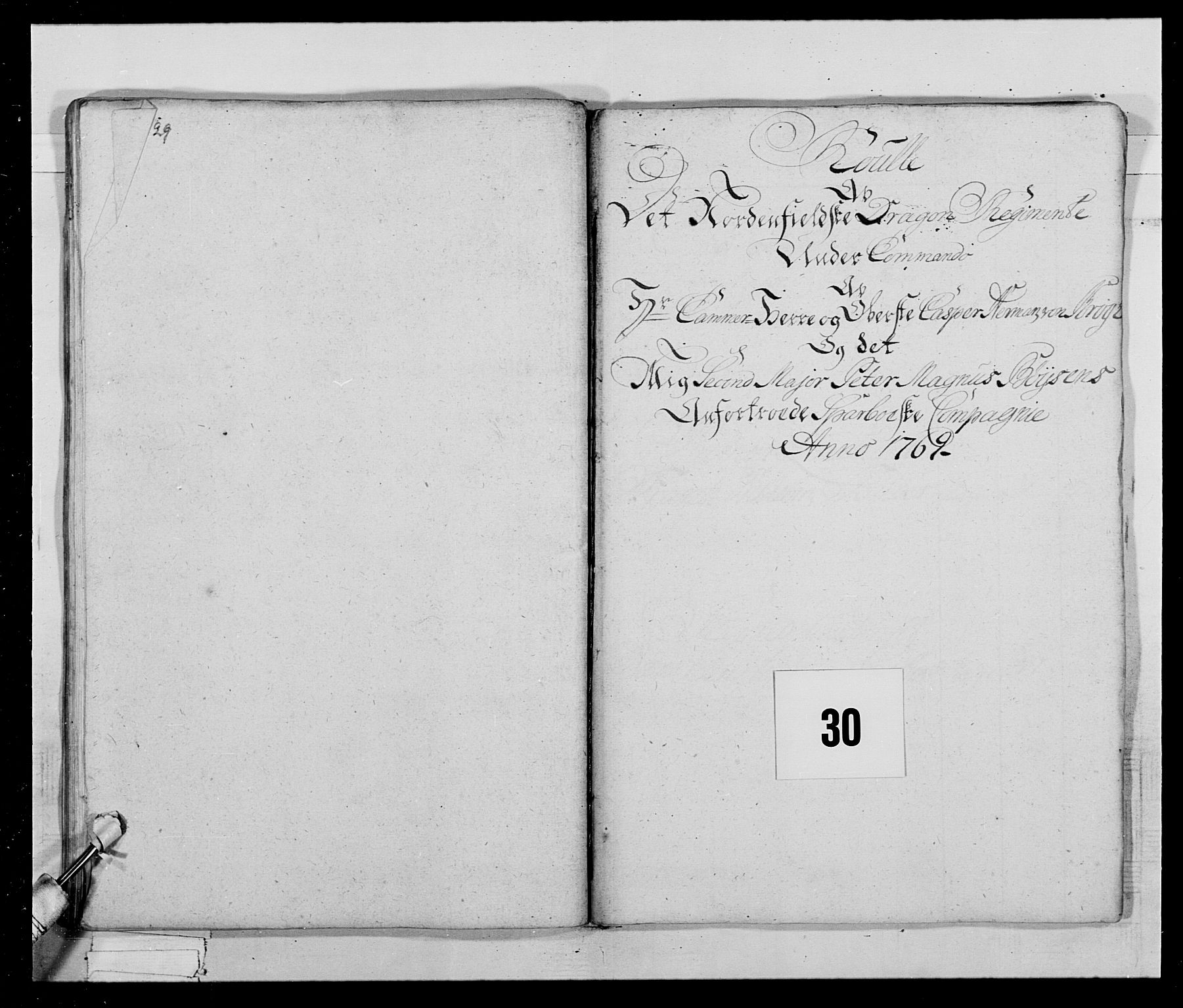 Generalitets- og kommissariatskollegiet, Det kongelige norske kommissariatskollegium, AV/RA-EA-5420/E/Eh/L0019: Nordafjelske dragonregiment, 1761-1769, p. 376