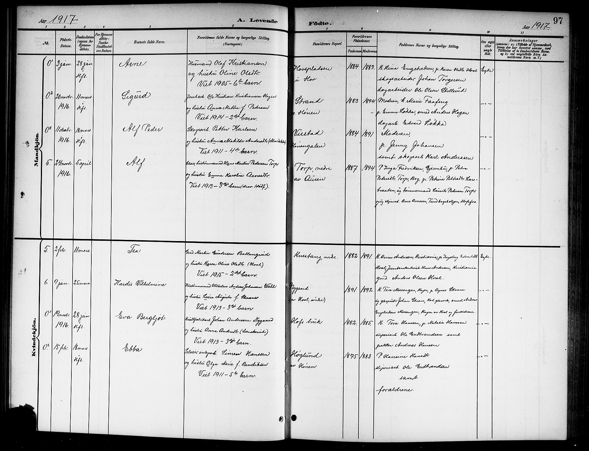Norderhov kirkebøker, SAKO/A-237/G/Gb/L0002: Parish register (copy) no. II 2, 1891-1921, p. 97