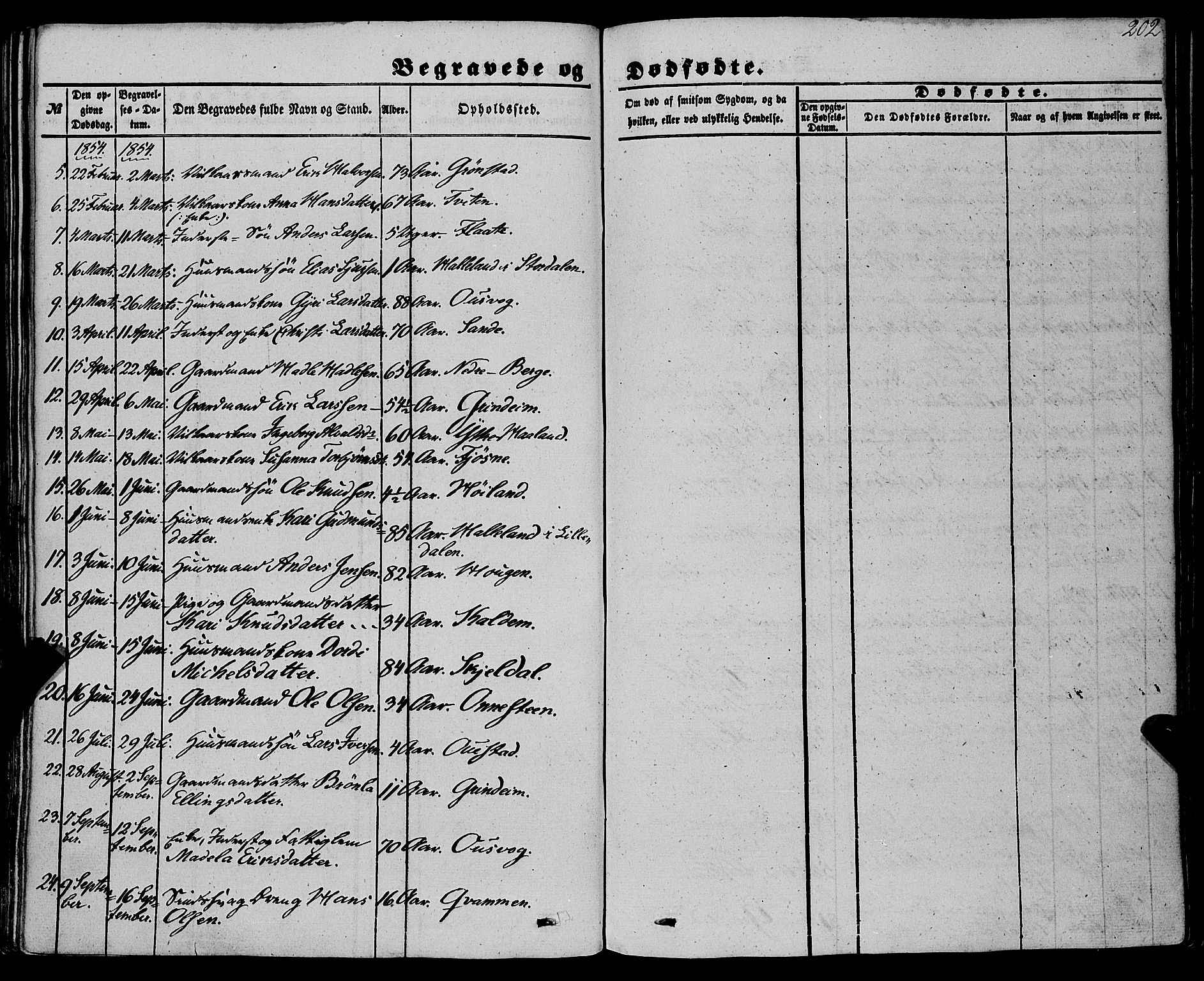 Etne sokneprestembete, SAB/A-75001/H/Haa: Parish register (official) no. A 8, 1848-1862, p. 202