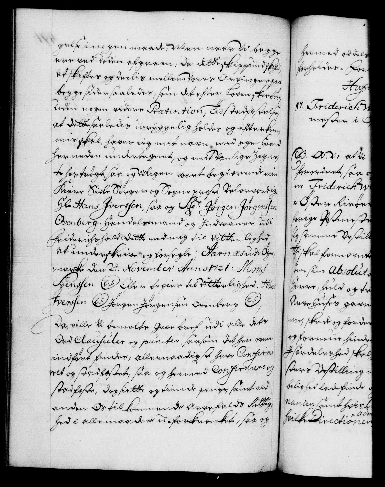 Danske Kanselli 1572-1799, RA/EA-3023/F/Fc/Fca/Fcaa/L0023: Norske registre, 1720-1722, p. 497b