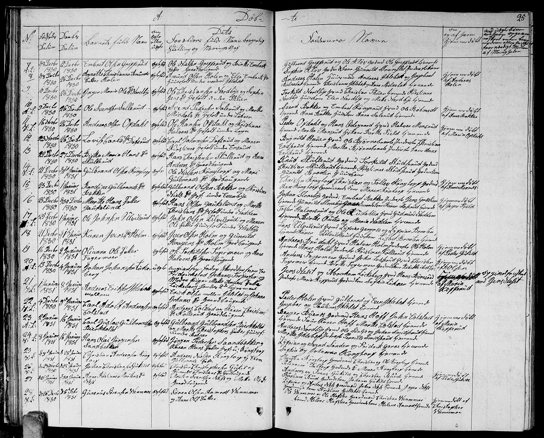 Høland prestekontor Kirkebøker, AV/SAO-A-10346a/G/Ga/L0002: Parish register (copy) no. I 2, 1827-1845, p. 25