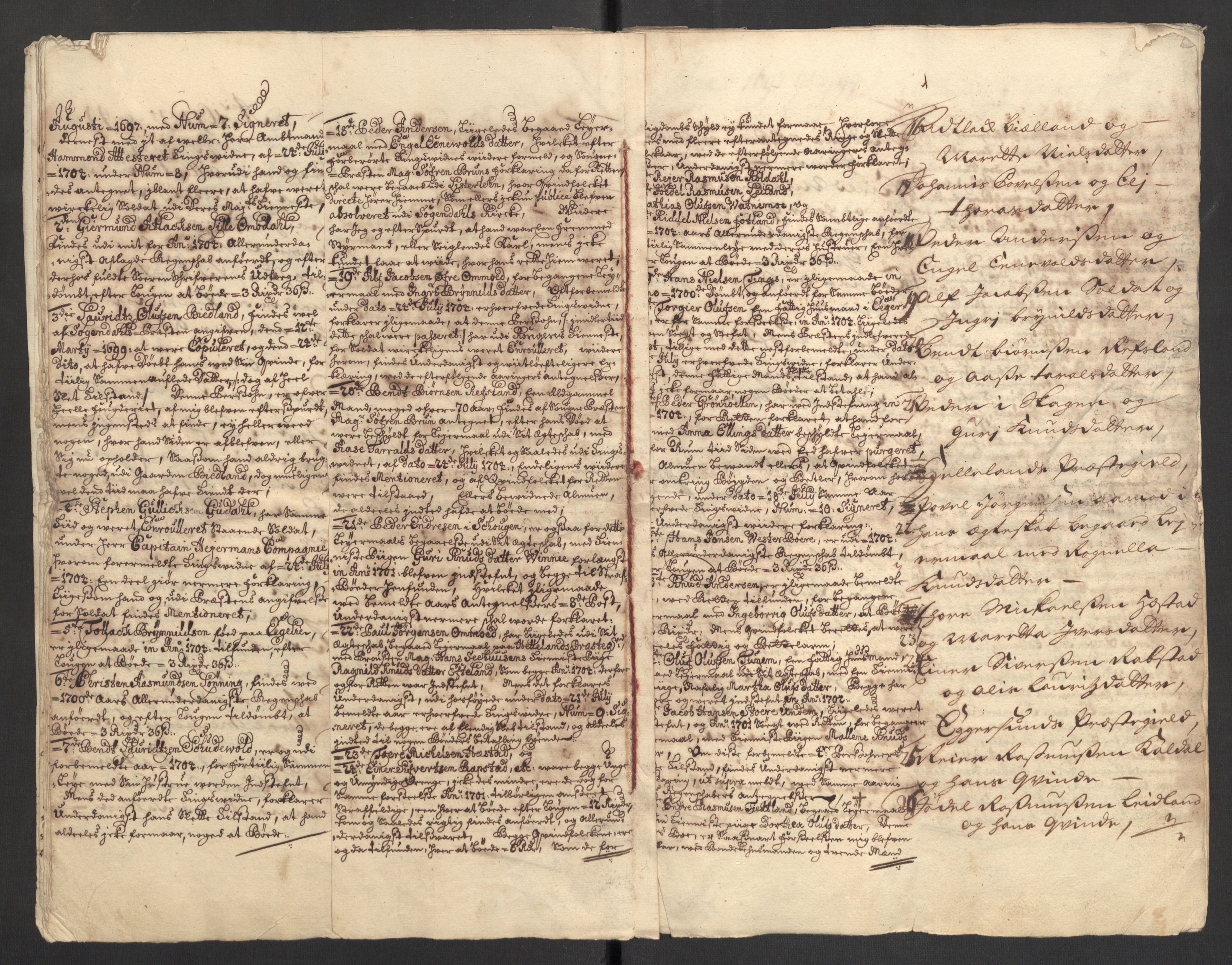 Rentekammeret inntil 1814, Reviderte regnskaper, Fogderegnskap, AV/RA-EA-4092/R46/L2730: Fogderegnskap Jæren og Dalane, 1699, p. 225