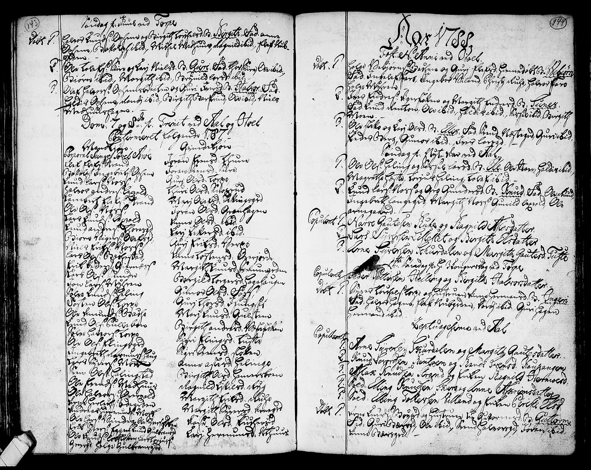 Ål kirkebøker, SAKO/A-249/F/Fa/L0002: Parish register (official) no. I 2, 1771-1806, p. 143-144