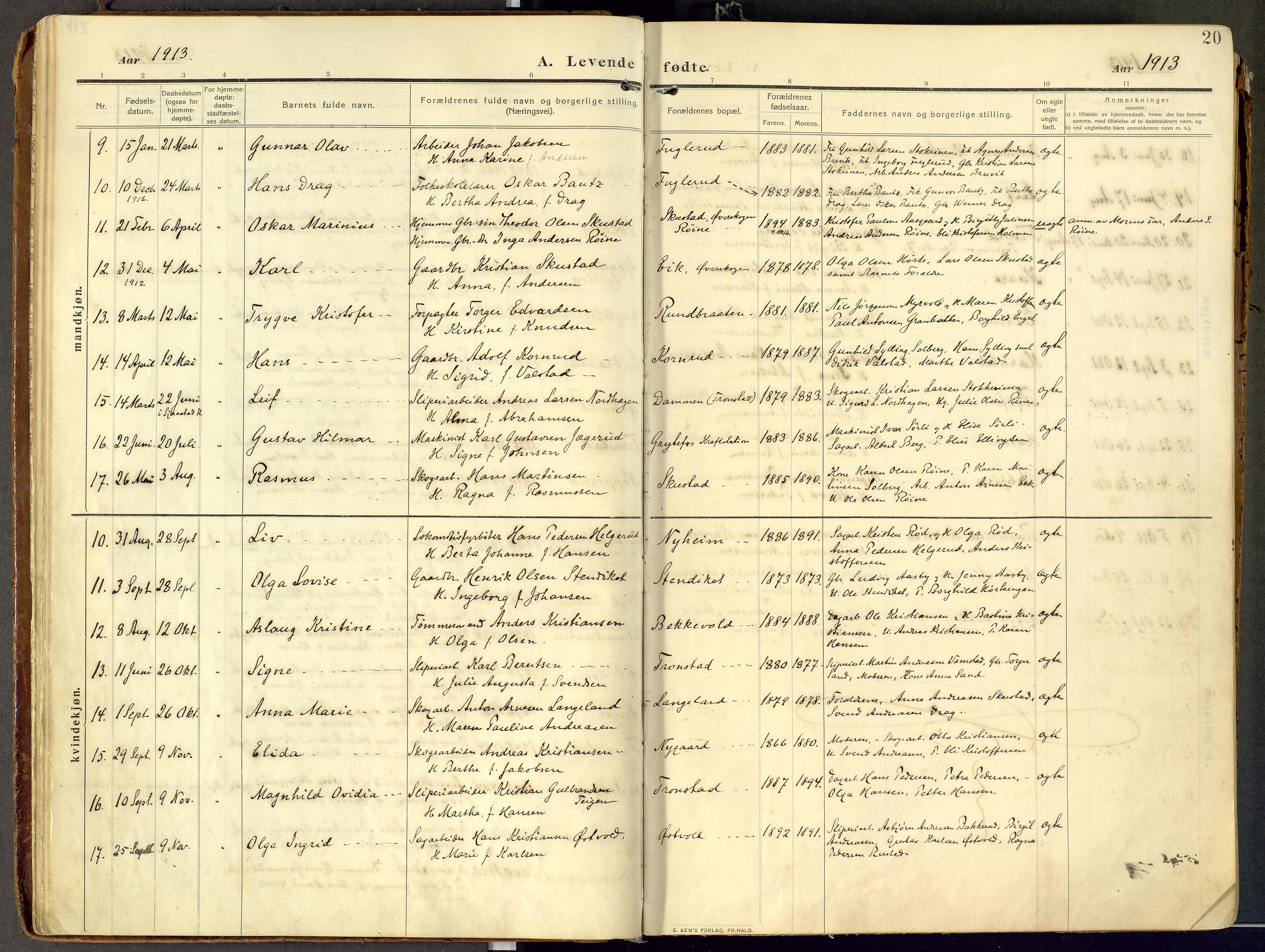 Parish register (official) no. III 1, 1910-1936, p. 20
