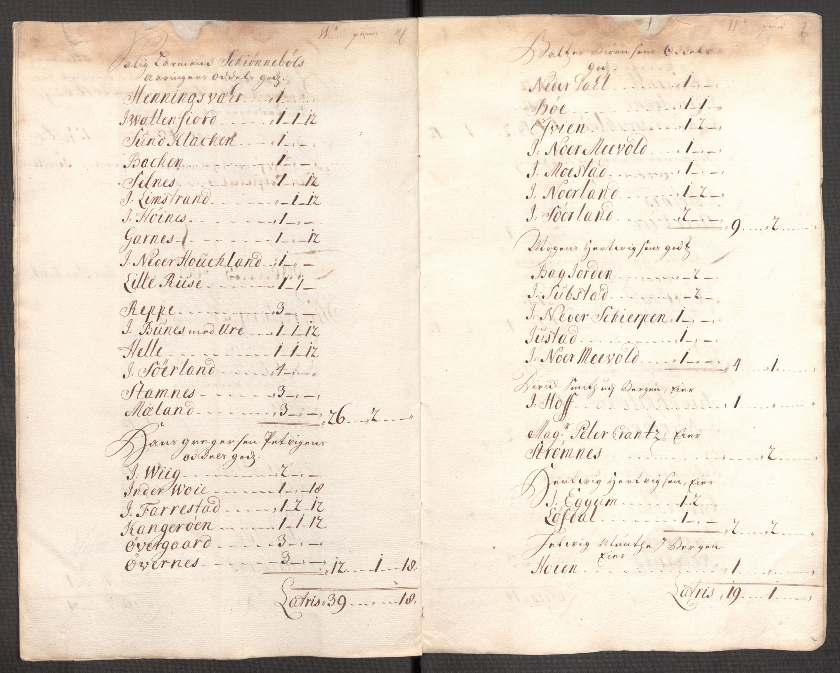 Rentekammeret inntil 1814, Reviderte regnskaper, Fogderegnskap, AV/RA-EA-4092/R67/L4679: Fogderegnskap Vesterålen, Andenes og Lofoten, 1711-1713, p. 294