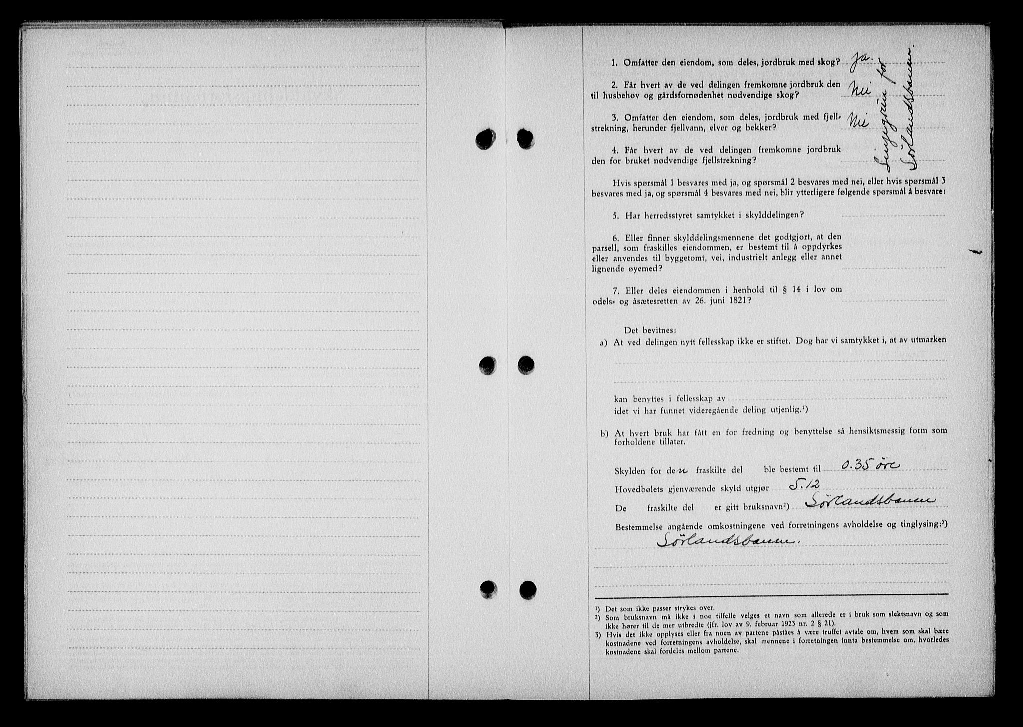 Nedenes sorenskriveri, AV/SAK-1221-0006/G/Gb/Gba/L0048: Mortgage book no. A-II, 1940-1941, Diary no: : 223/1941