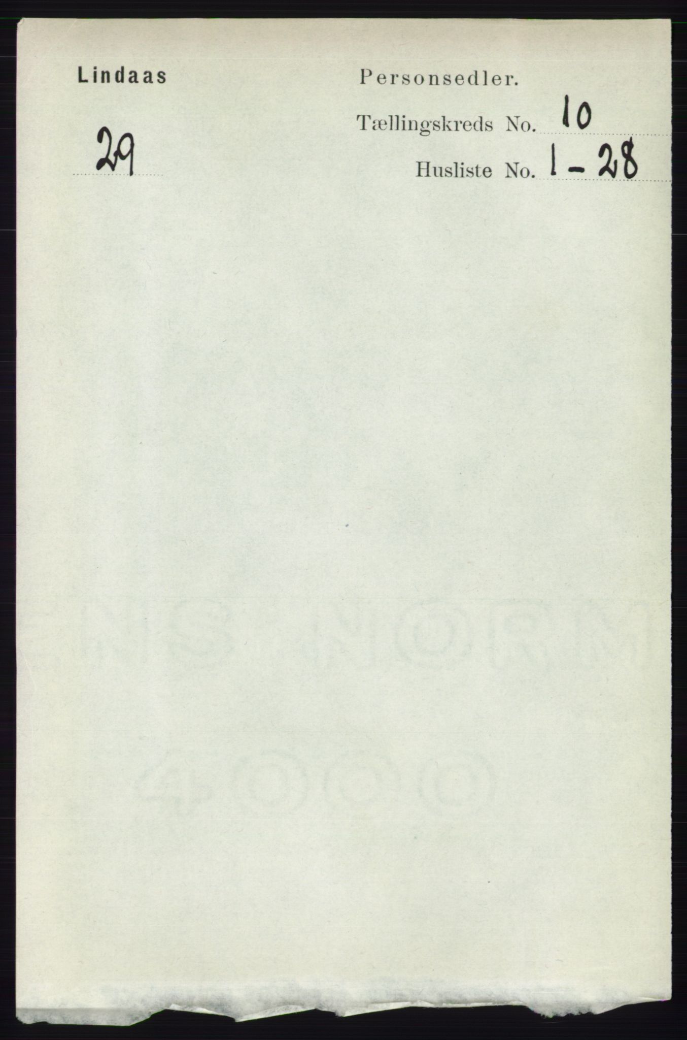 RA, 1891 census for 1263 Lindås, 1891, p. 3403