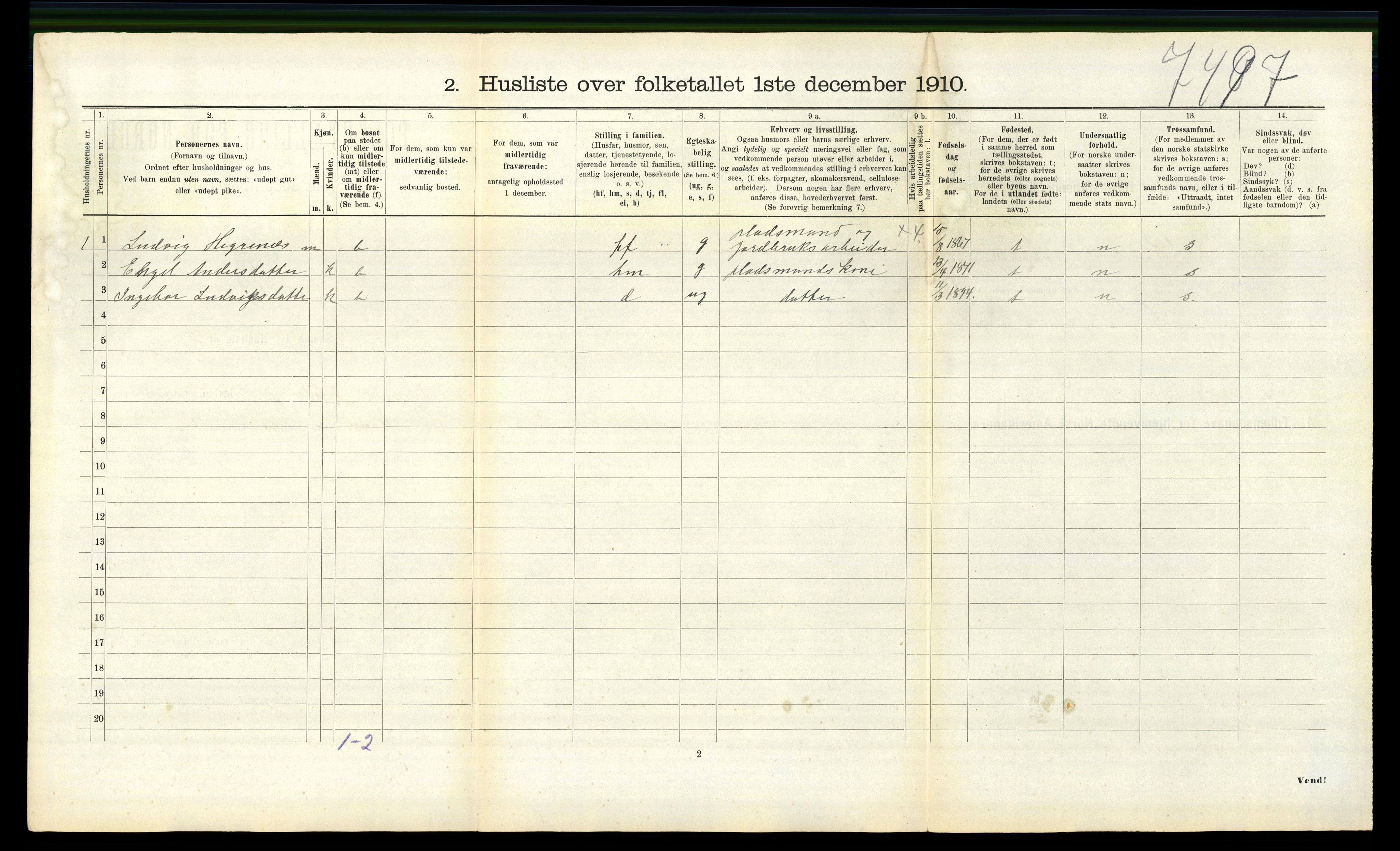 RA, 1910 census for Jølster, 1910, p. 433