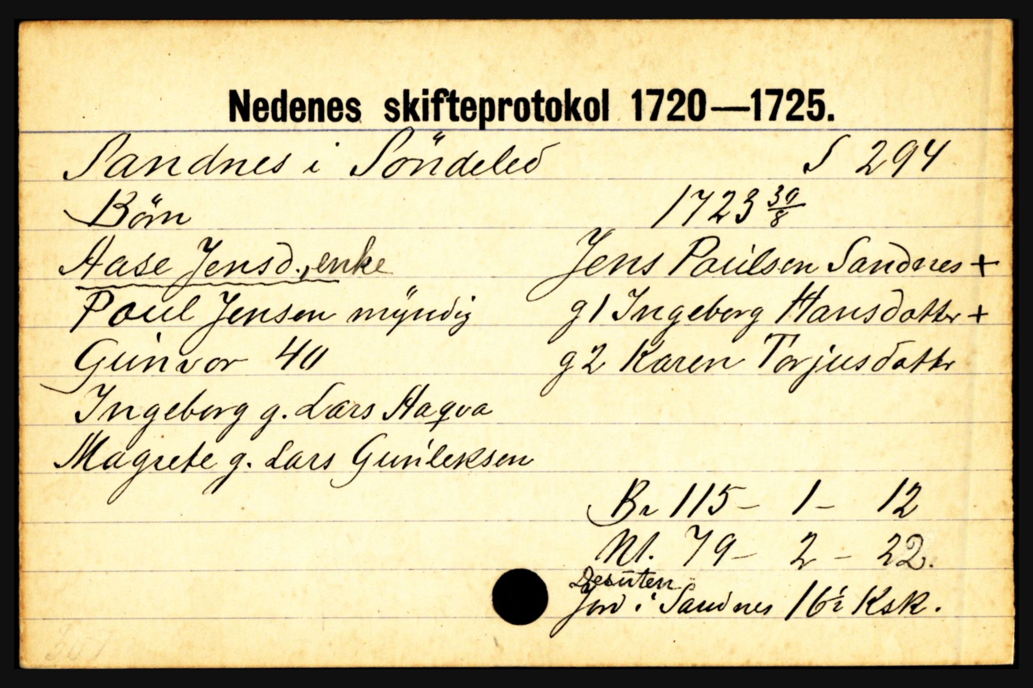 Nedenes sorenskriveri før 1824, AV/SAK-1221-0007/H, p. 25249