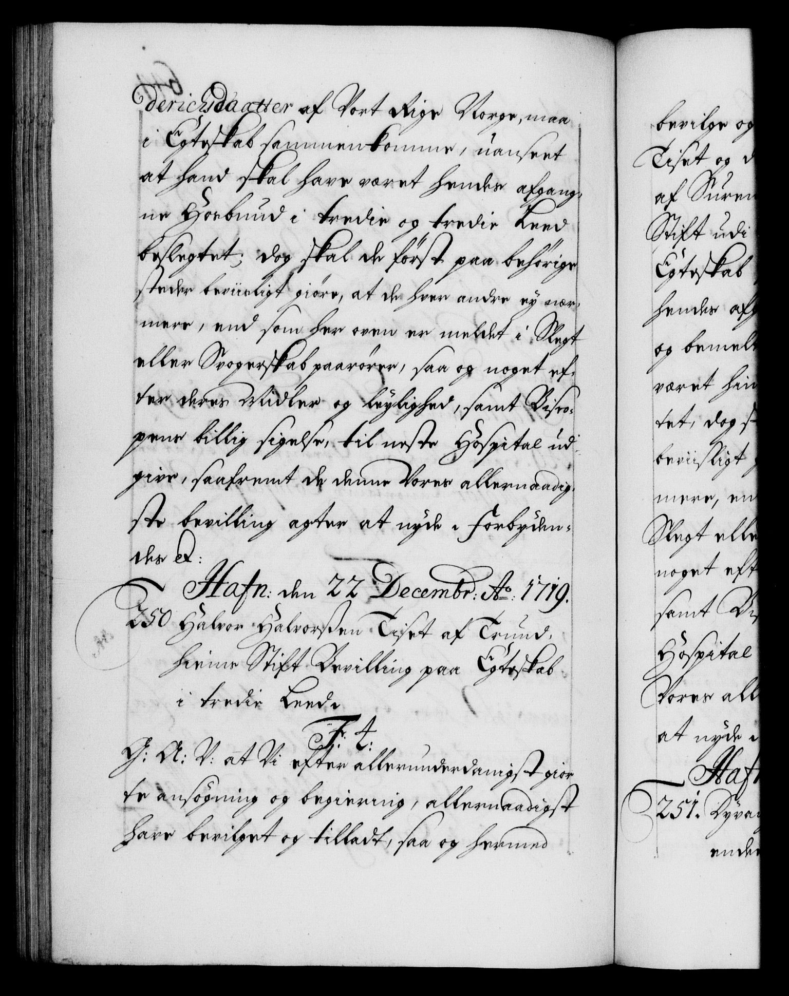 Danske Kanselli 1572-1799, RA/EA-3023/F/Fc/Fca/Fcaa/L0022: Norske registre, 1716-1719, p. 644b