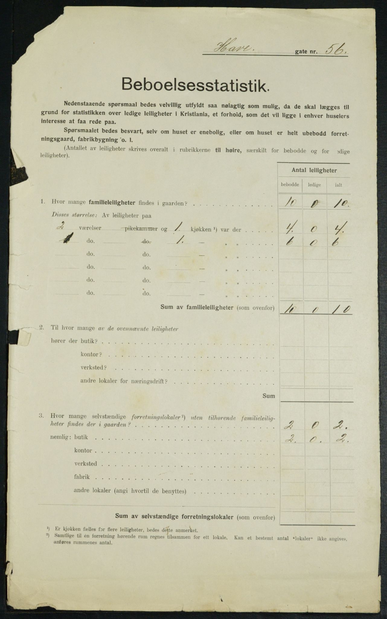 OBA, Municipal Census 1914 for Kristiania, 1914, p. 34065