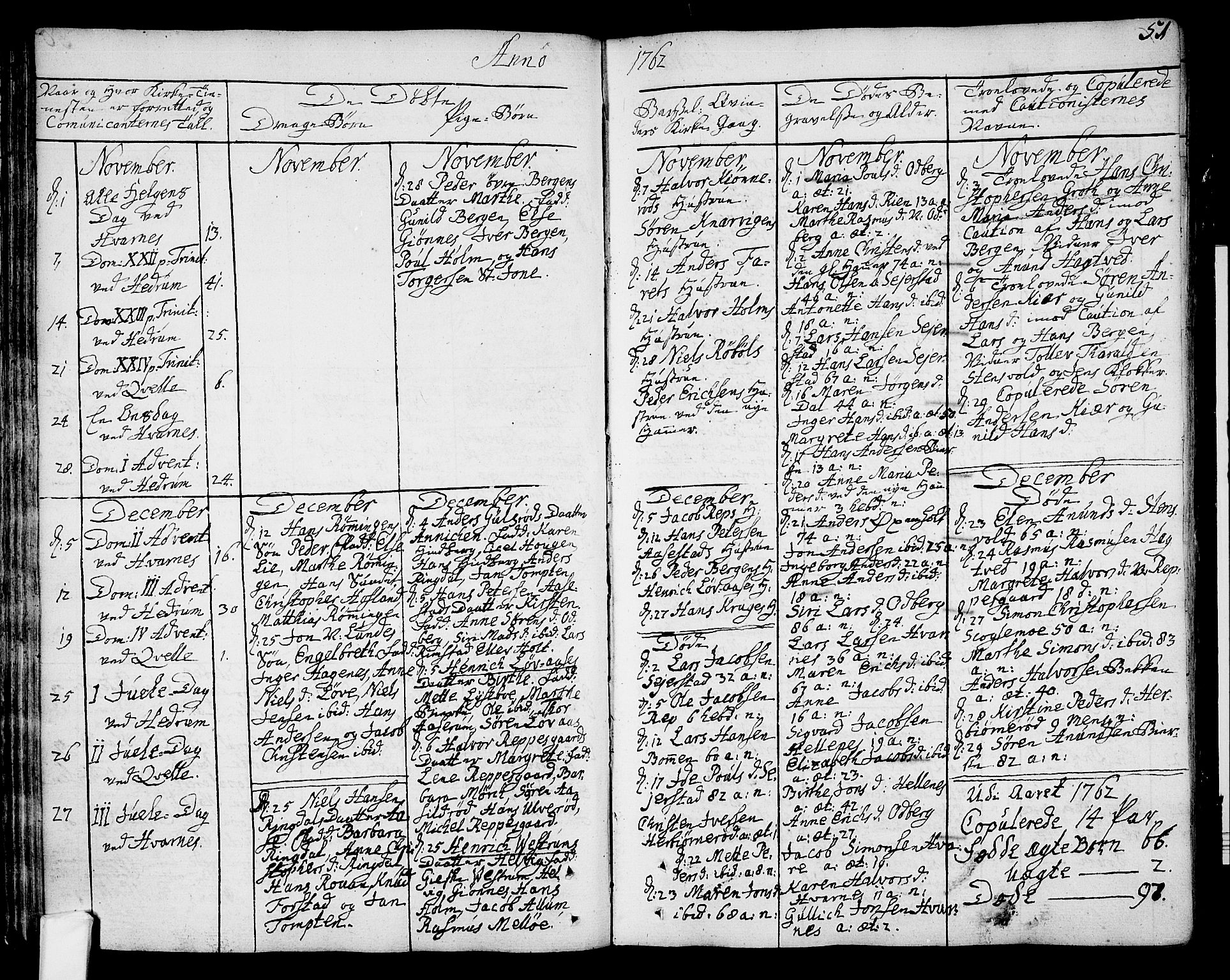 Hedrum kirkebøker, SAKO/A-344/F/Fa/L0001: Parish register (official) no. I 1, 1751-1785, p. 51