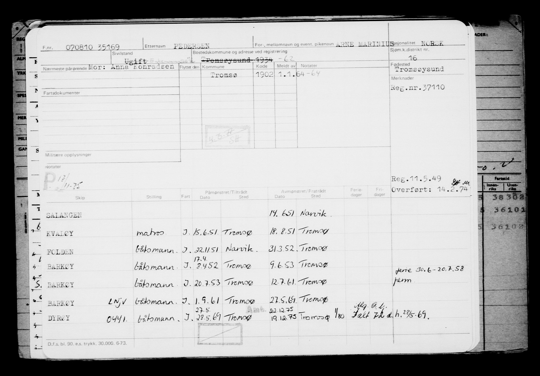 Direktoratet for sjømenn, AV/RA-S-3545/G/Gb/L0091: Hovedkort, 1910, p. 119