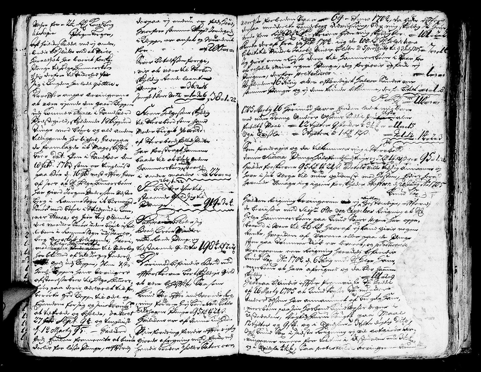 Ringerike og Hallingdal sorenskriveri, AV/SAKO-A-81/H/Ha/L0004: Skifteprotokoll, 1704-1716, p. 68b-69a