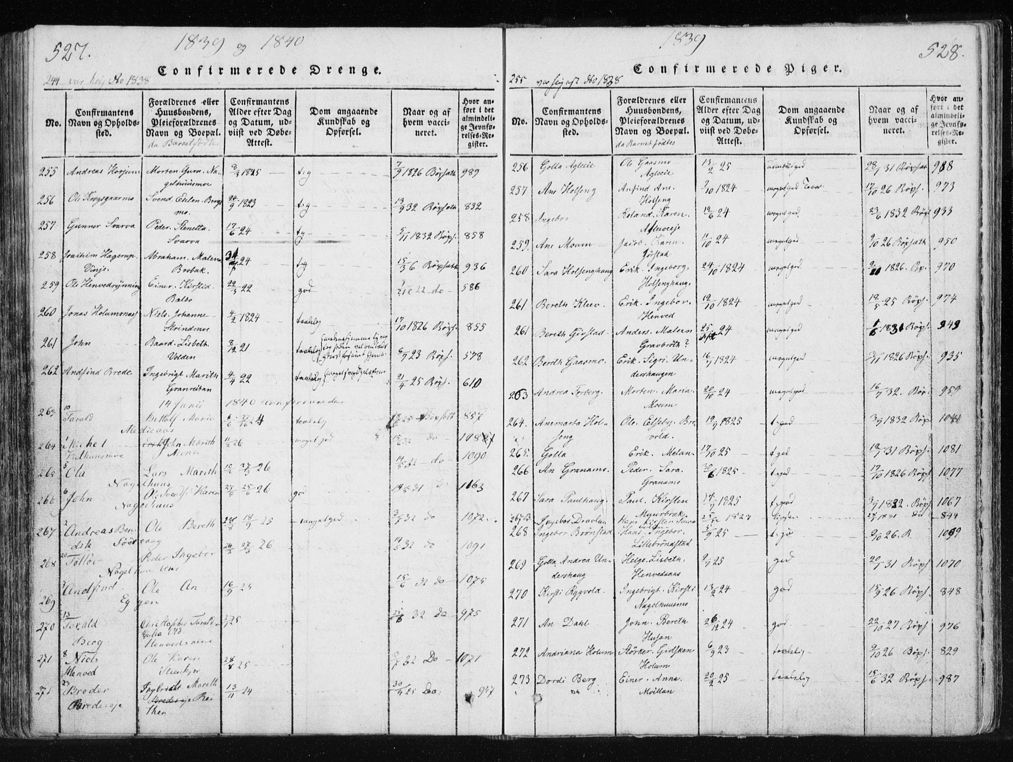 Ministerialprotokoller, klokkerbøker og fødselsregistre - Nord-Trøndelag, SAT/A-1458/749/L0469: Parish register (official) no. 749A03, 1817-1857, p. 527-528