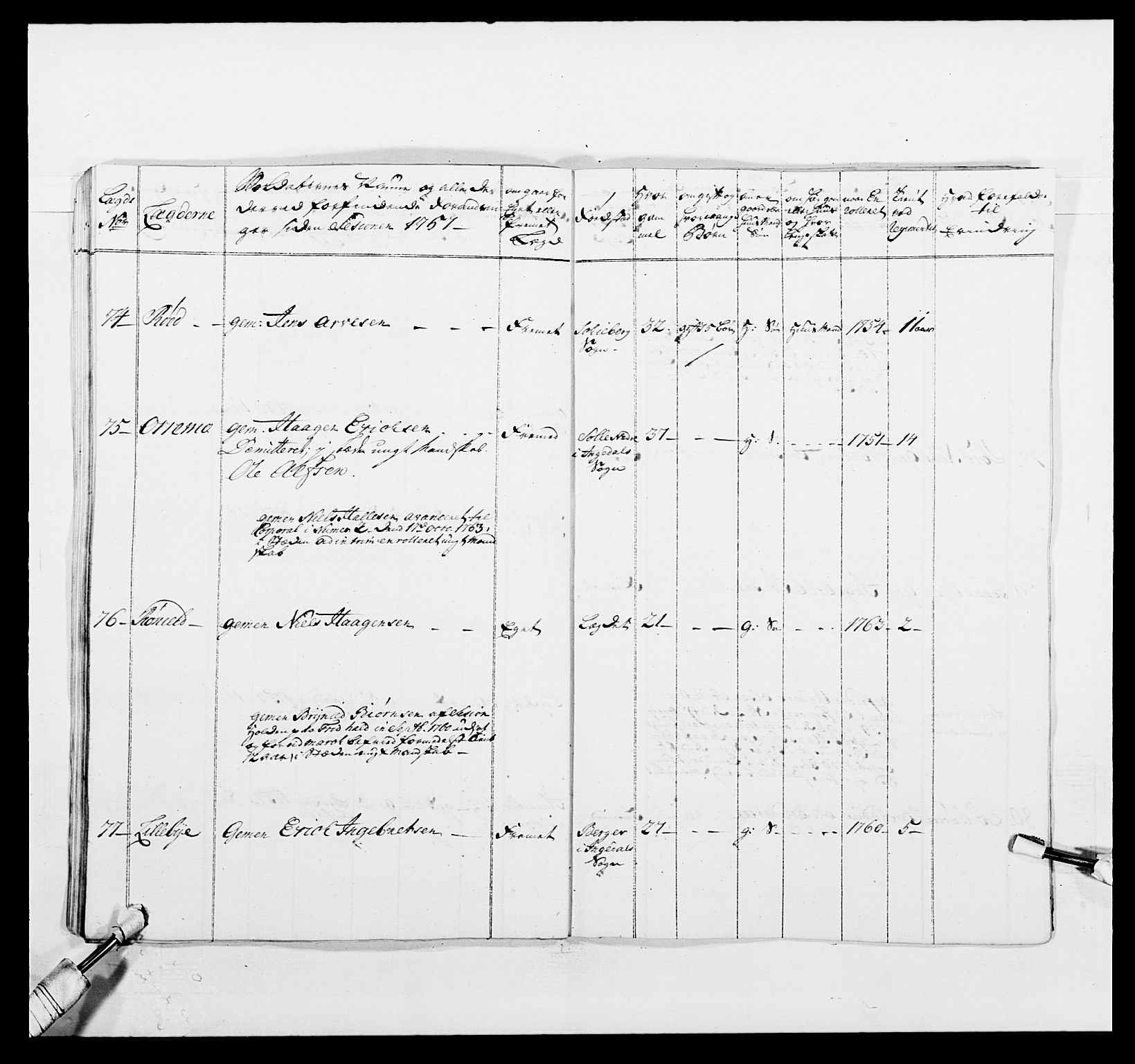 Kommanderende general (KG I) med Det norske krigsdirektorium, AV/RA-EA-5419/E/Ea/L0496: 1. Smålenske regiment, 1765-1767, p. 249