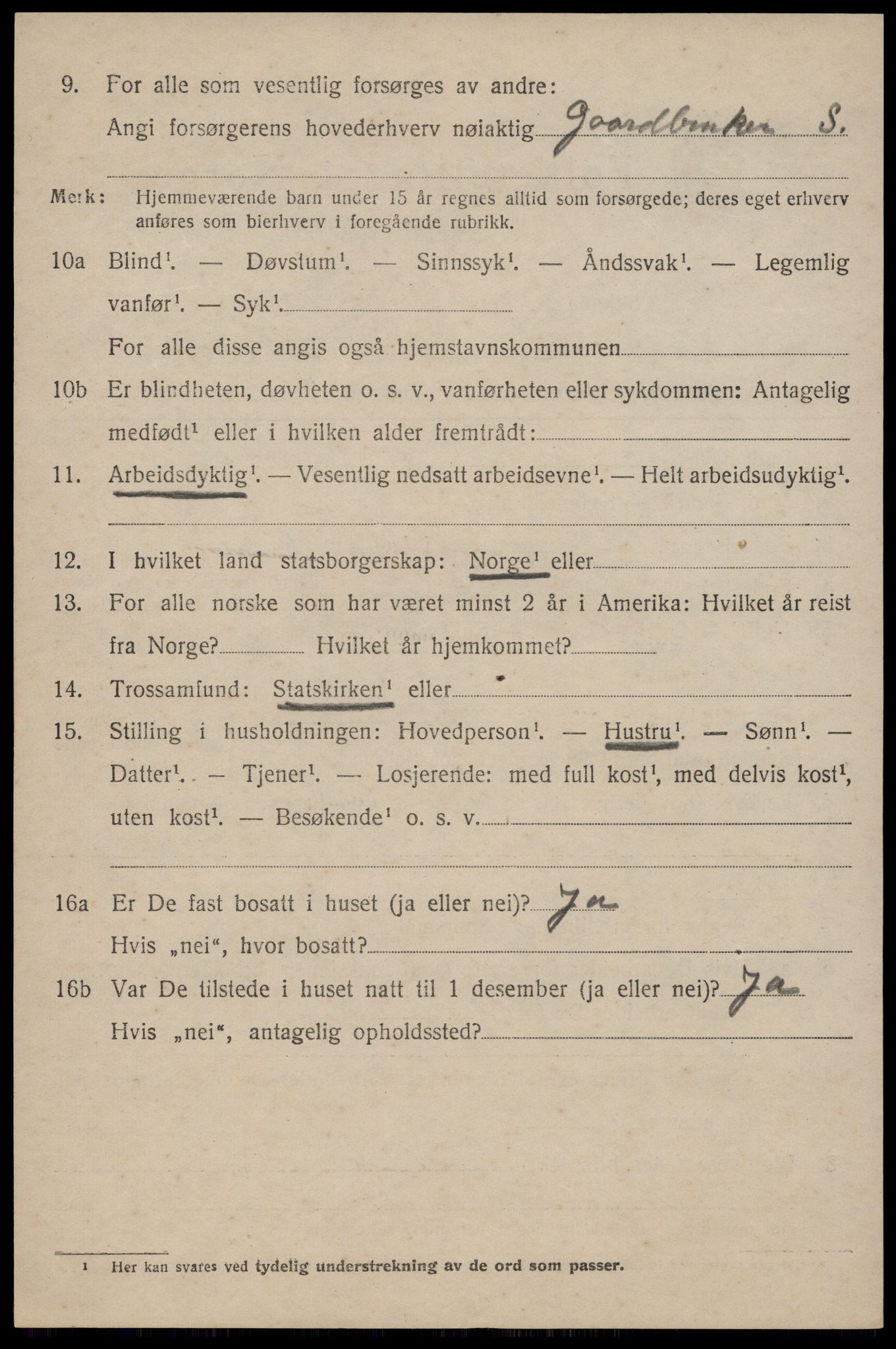 SAST, 1920 census for Håland, 1920, p. 9972