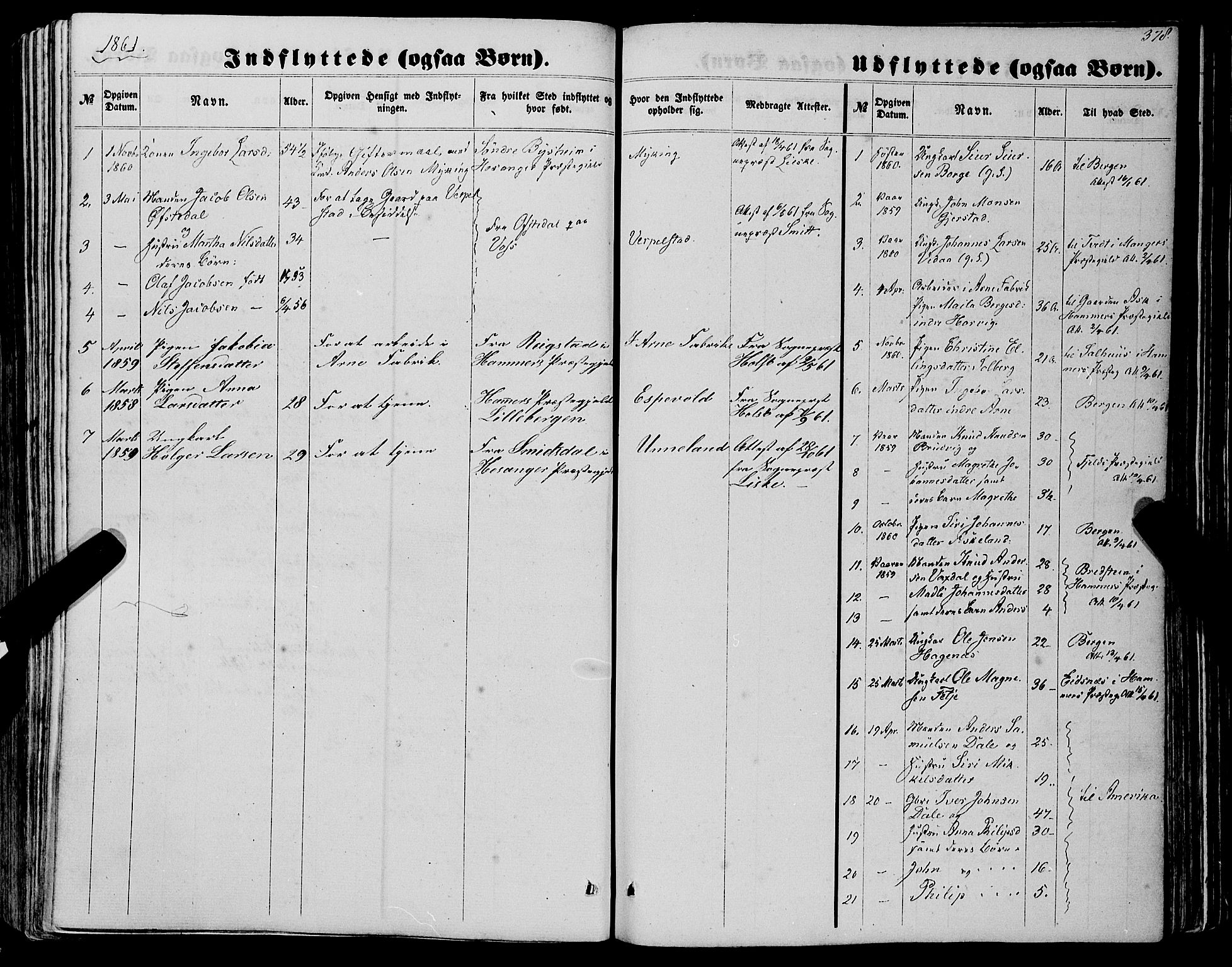 Haus sokneprestembete, SAB/A-75601/H/Haa: Parish register (official) no. A 17, 1858-1870, p. 378