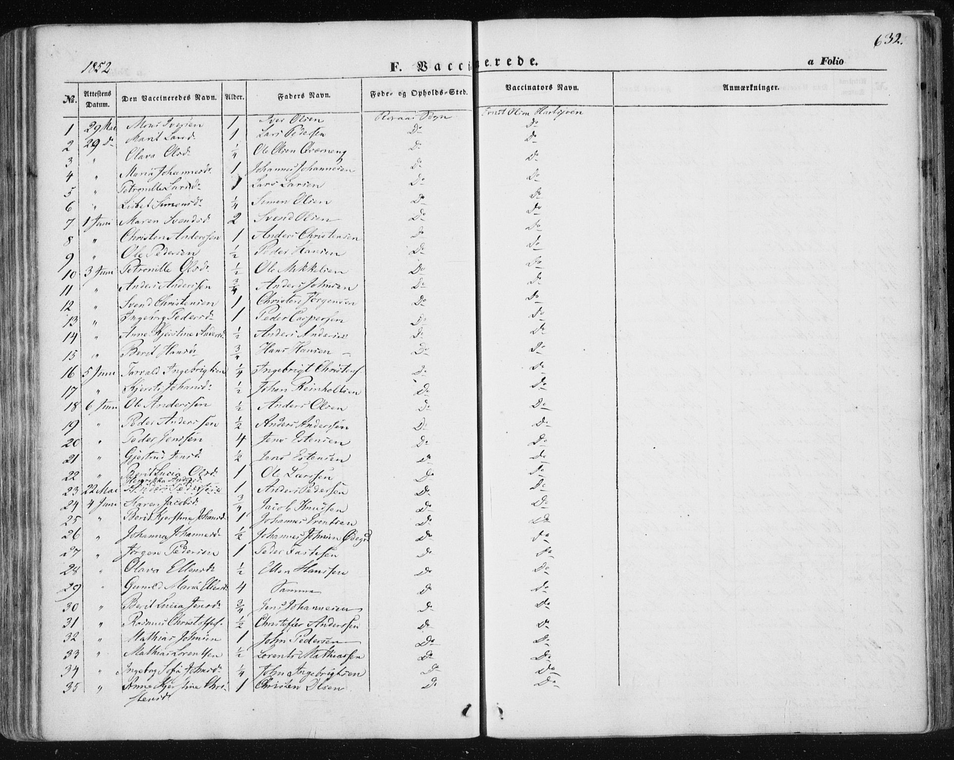 Ministerialprotokoller, klokkerbøker og fødselsregistre - Sør-Trøndelag, SAT/A-1456/681/L0931: Parish register (official) no. 681A09, 1845-1859, p. 632