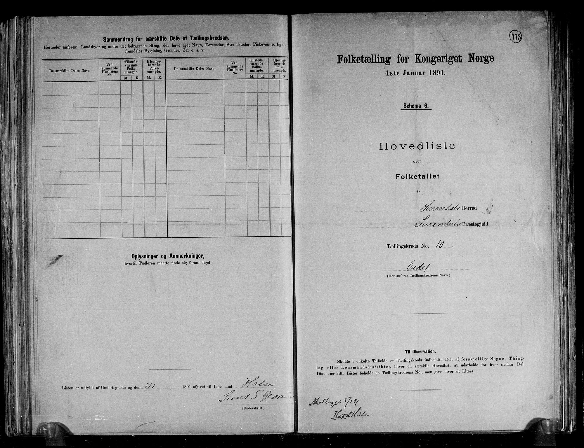 RA, 1891 census for 1566 Surnadal, 1891, p. 27