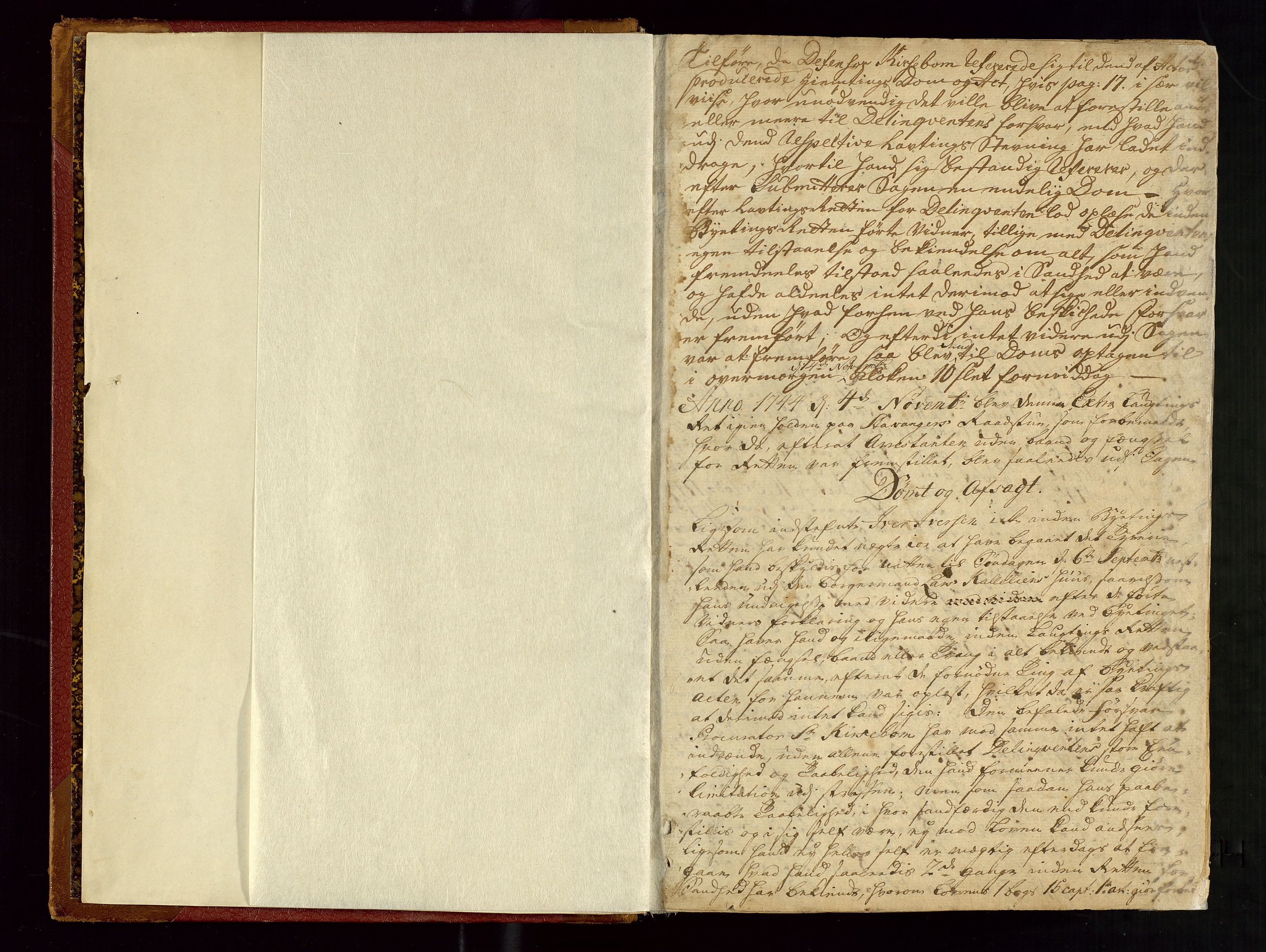 Stavanger lagting, SAST/A-101420/Oa/L0019: Tingbok, 1745-1768, p. 2