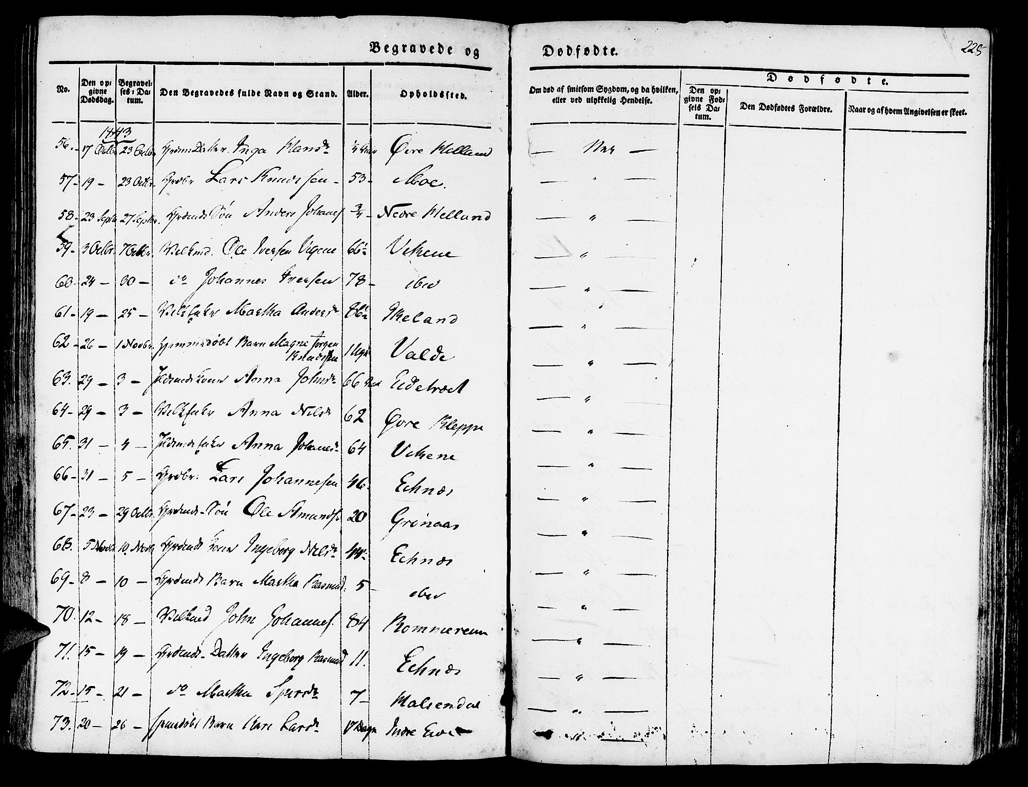 Hosanger sokneprestembete, SAB/A-75801/H/Haa: Parish register (official) no. A 7, 1835-1848, p. 228