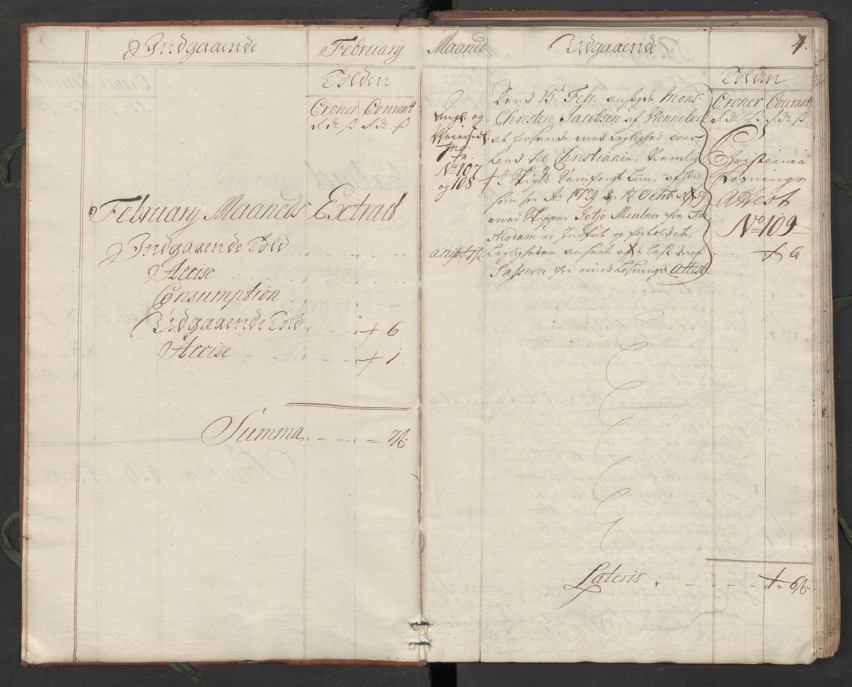 Generaltollkammeret, tollregnskaper, AV/RA-EA-5490/R07/L0009/0001: Tollregnskaper Sand / Hovedtollbok, 1731, p. 3b-4a