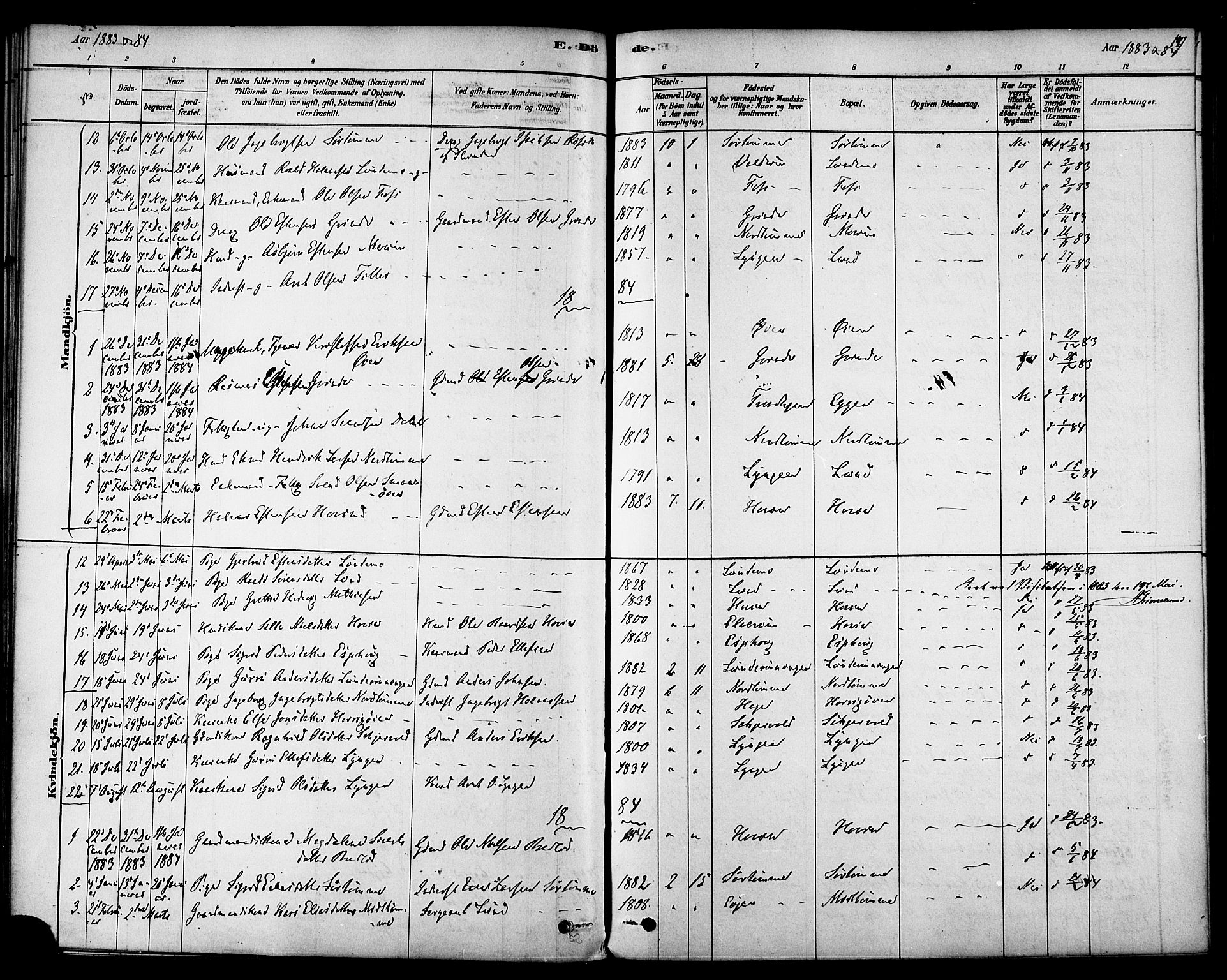 Ministerialprotokoller, klokkerbøker og fødselsregistre - Sør-Trøndelag, SAT/A-1456/692/L1105: Parish register (official) no. 692A05, 1878-1890, p. 141