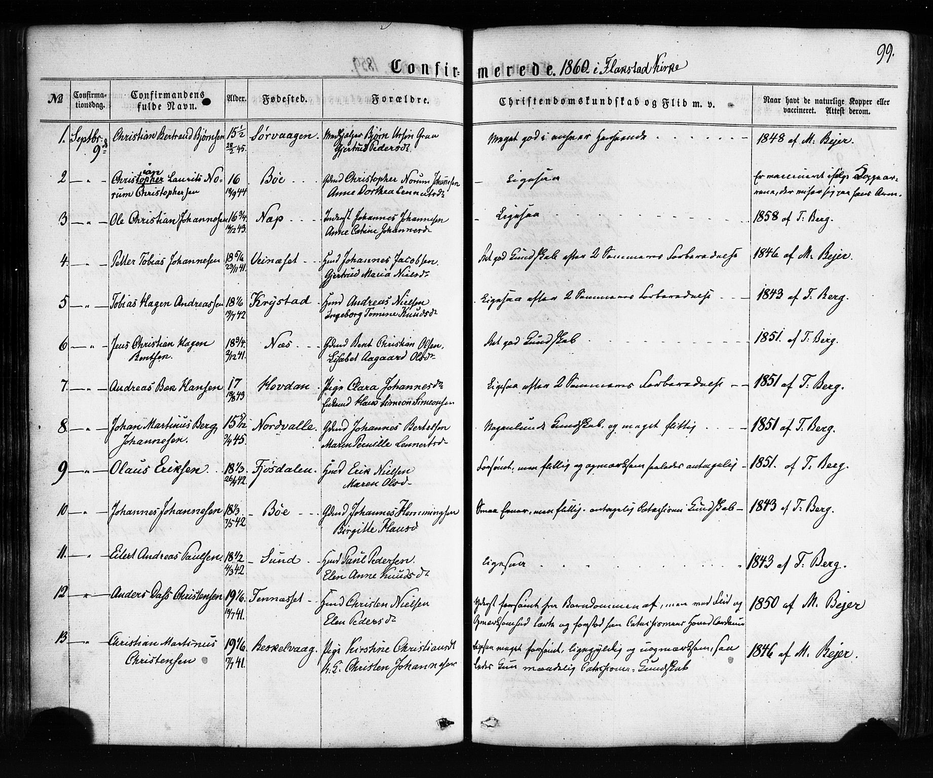 Ministerialprotokoller, klokkerbøker og fødselsregistre - Nordland, SAT/A-1459/885/L1203: Parish register (official) no. 885A04, 1859-1877, p. 99