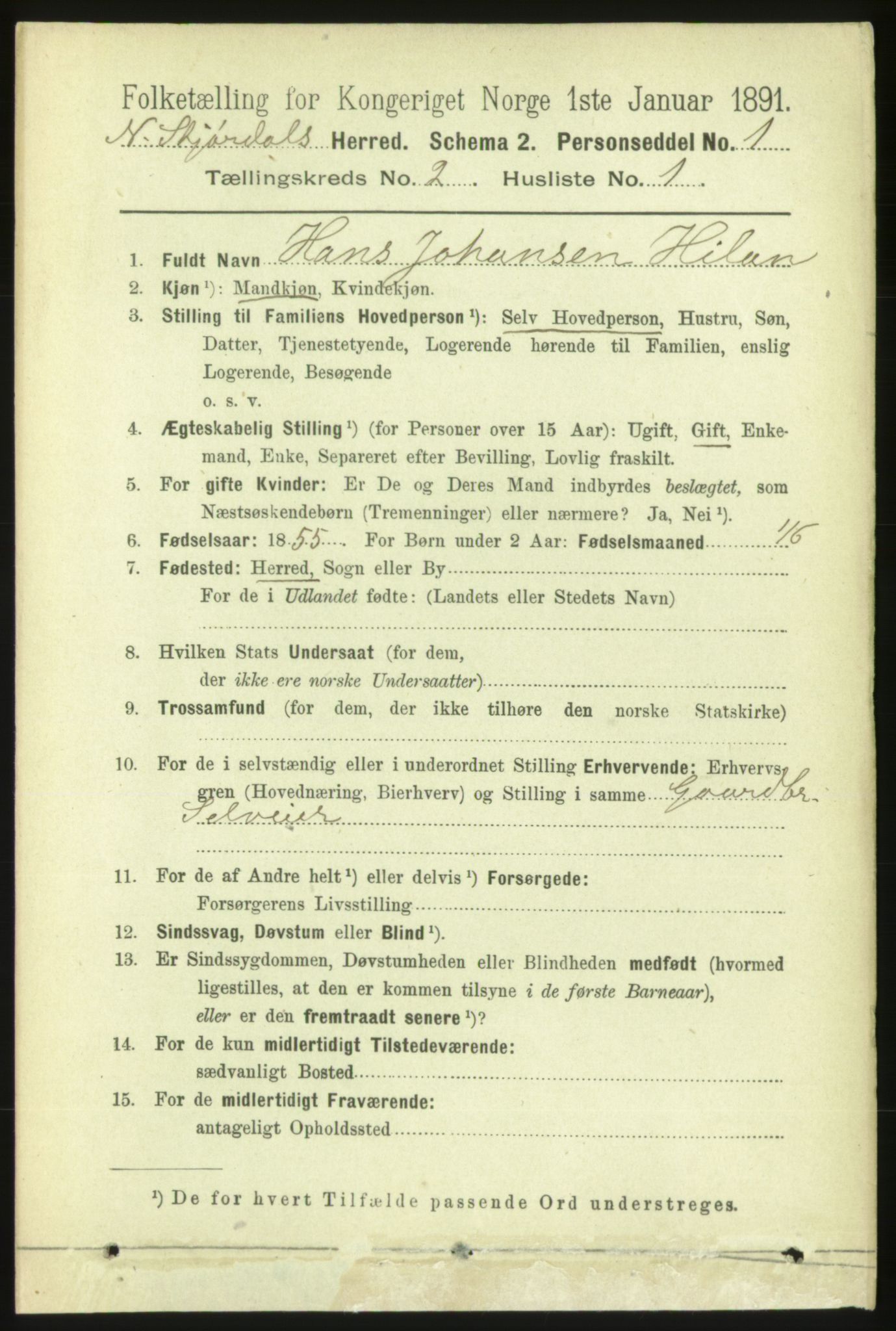 RA, 1891 census for 1714 Nedre Stjørdal, 1891, p. 487