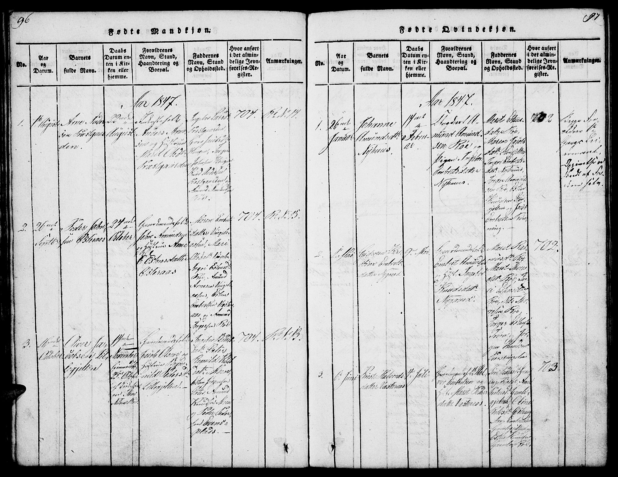 Tolga prestekontor, AV/SAH-PREST-062/L/L0003: Parish register (copy) no. 3, 1815-1862, p. 96-97