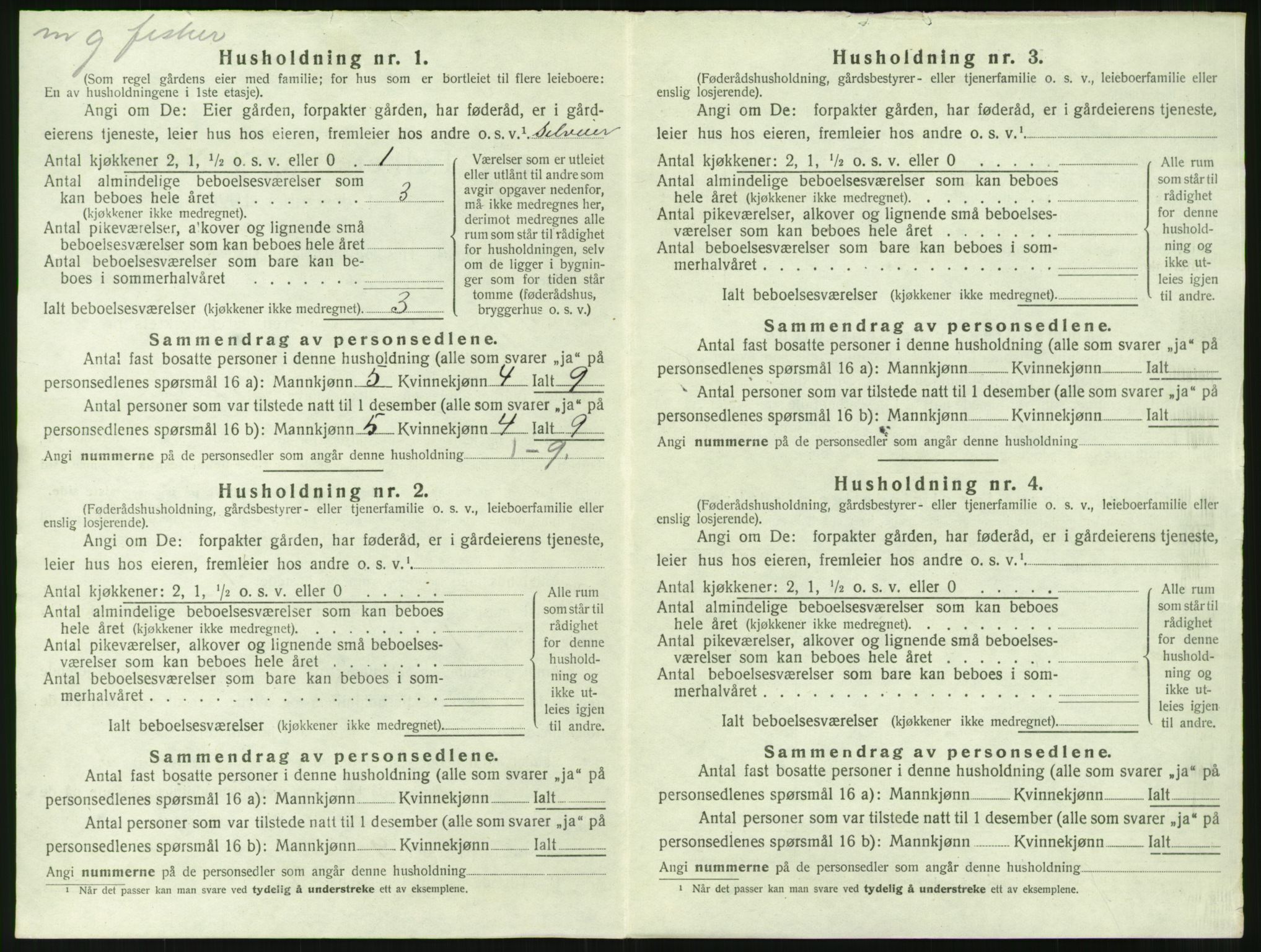 SAST, 1920 census for Tysvær, 1920, p. 837