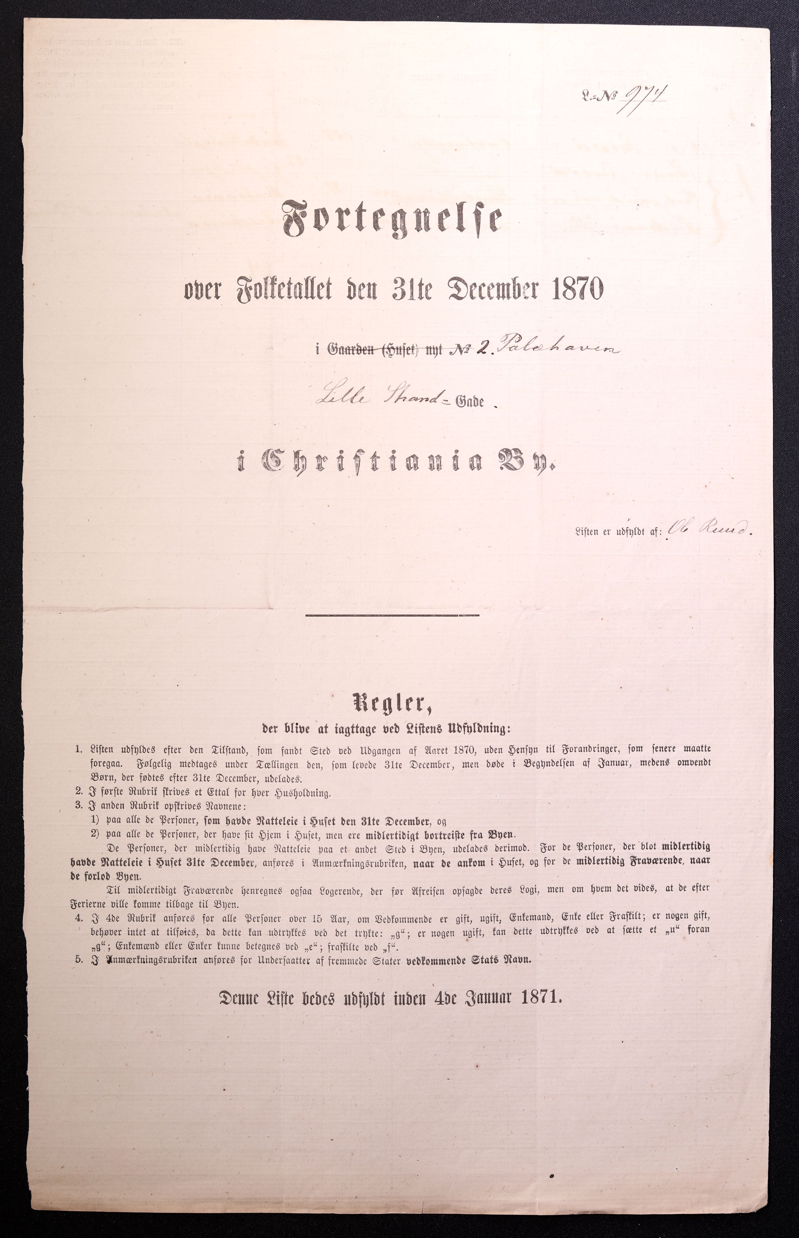 RA, 1870 census for 0301 Kristiania, 1870, p. 1947