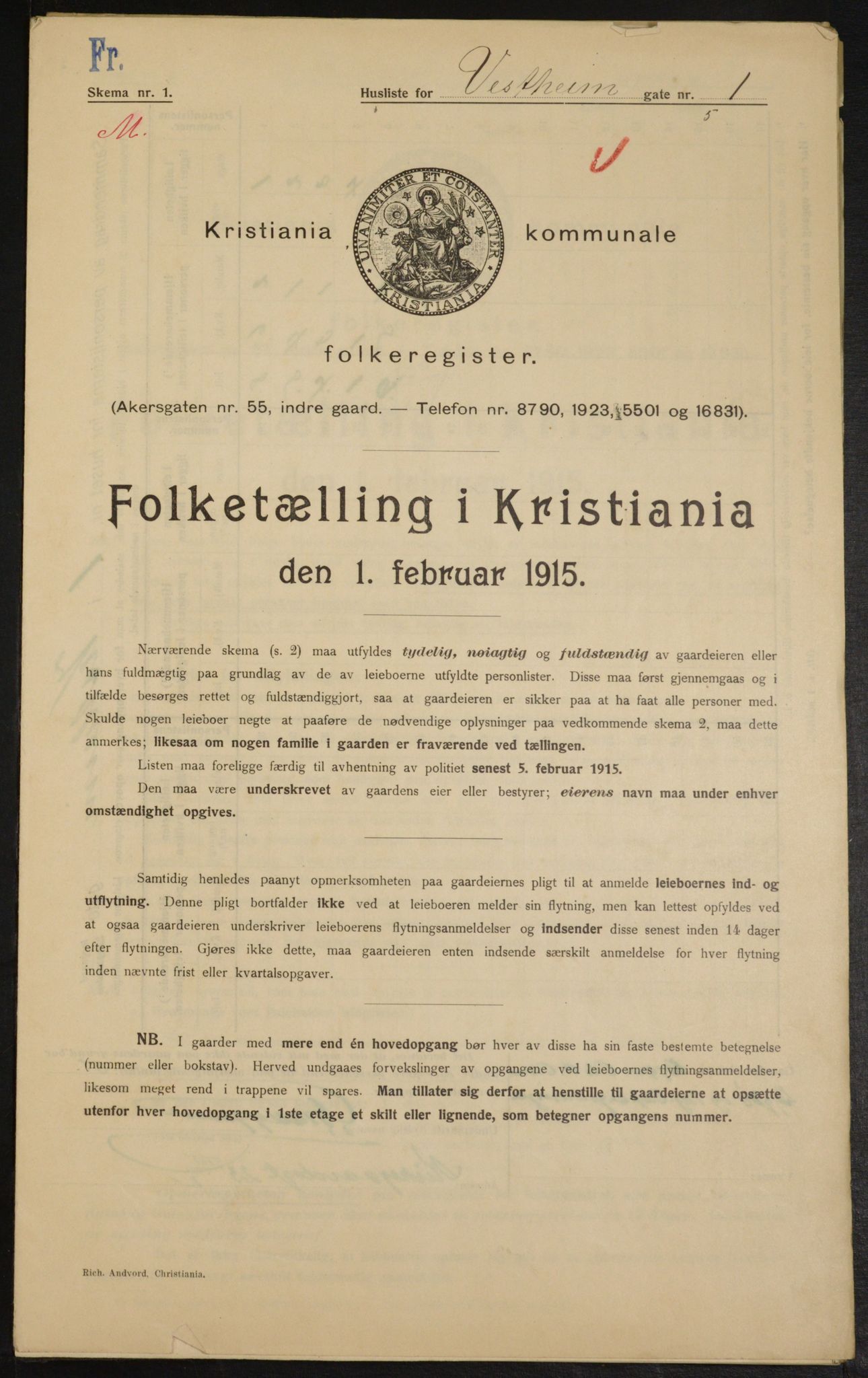 OBA, Municipal Census 1915 for Kristiania, 1915, p. 123035