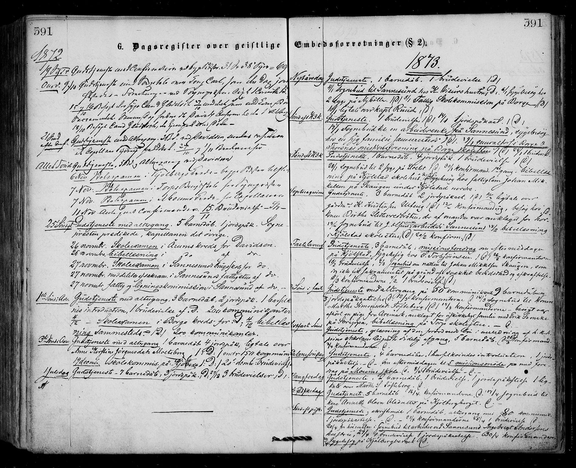 Borge prestekontor Kirkebøker, AV/SAO-A-10903/F/Fa/L0006: Parish register (official) no. I 6, 1861-1874, p. 391