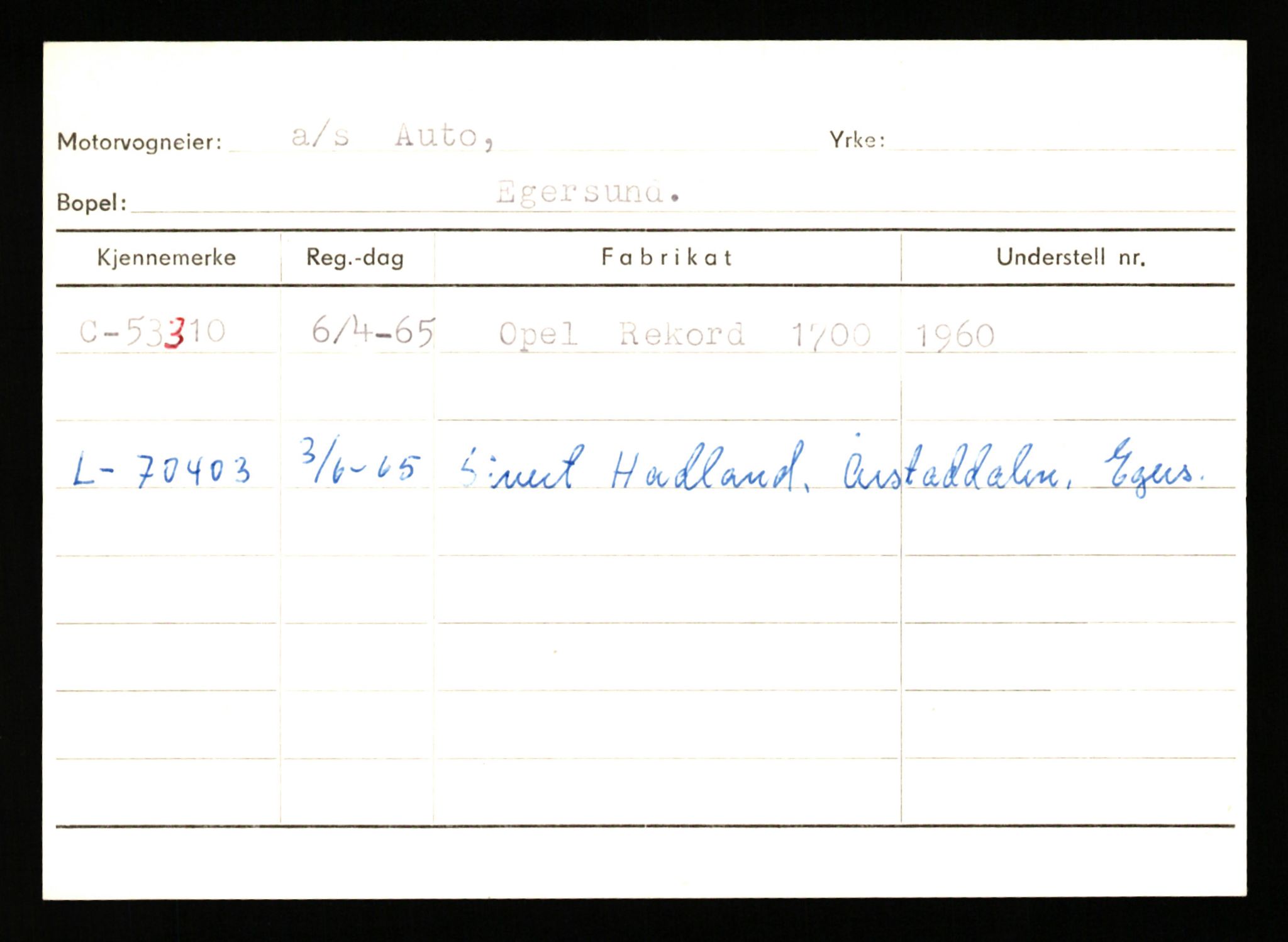 Stavanger trafikkstasjon, AV/SAST-A-101942/0/G/L0007: Registreringsnummer: 49019 - 67460, 1930-1971, p. 1145