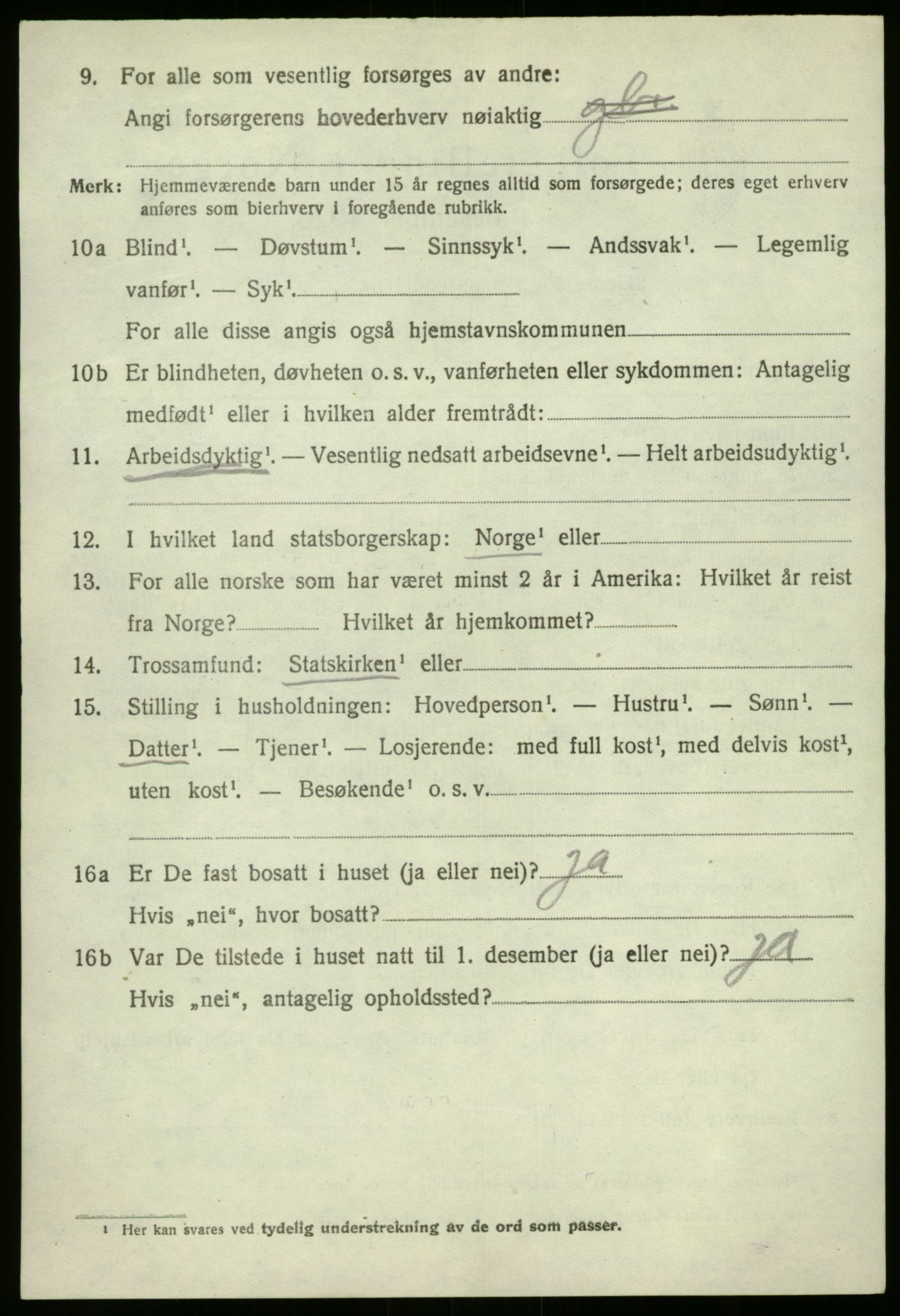 SAB, 1920 census for Kinn, 1920, p. 2262