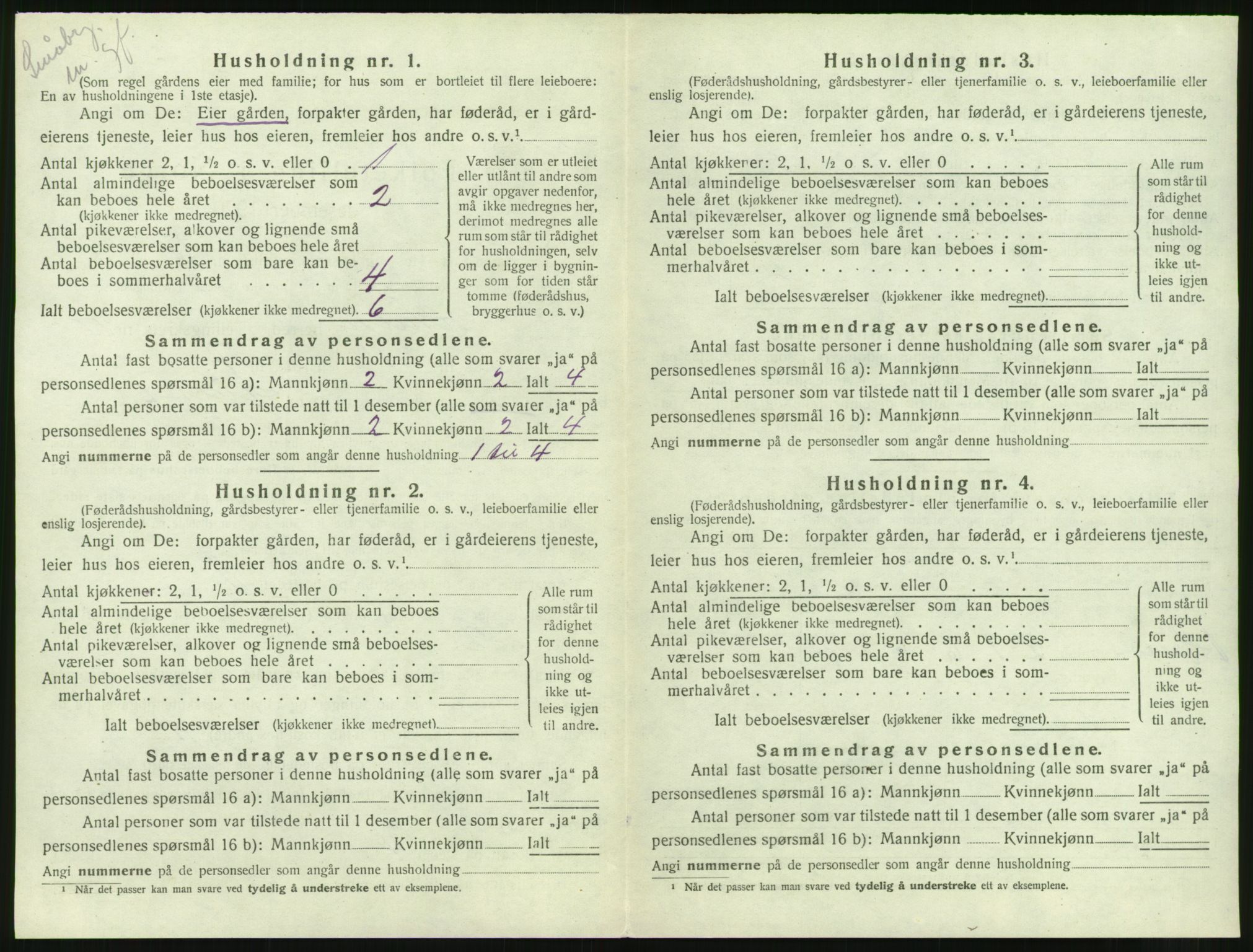 SAT, 1920 census for Halsa, 1920, p. 239