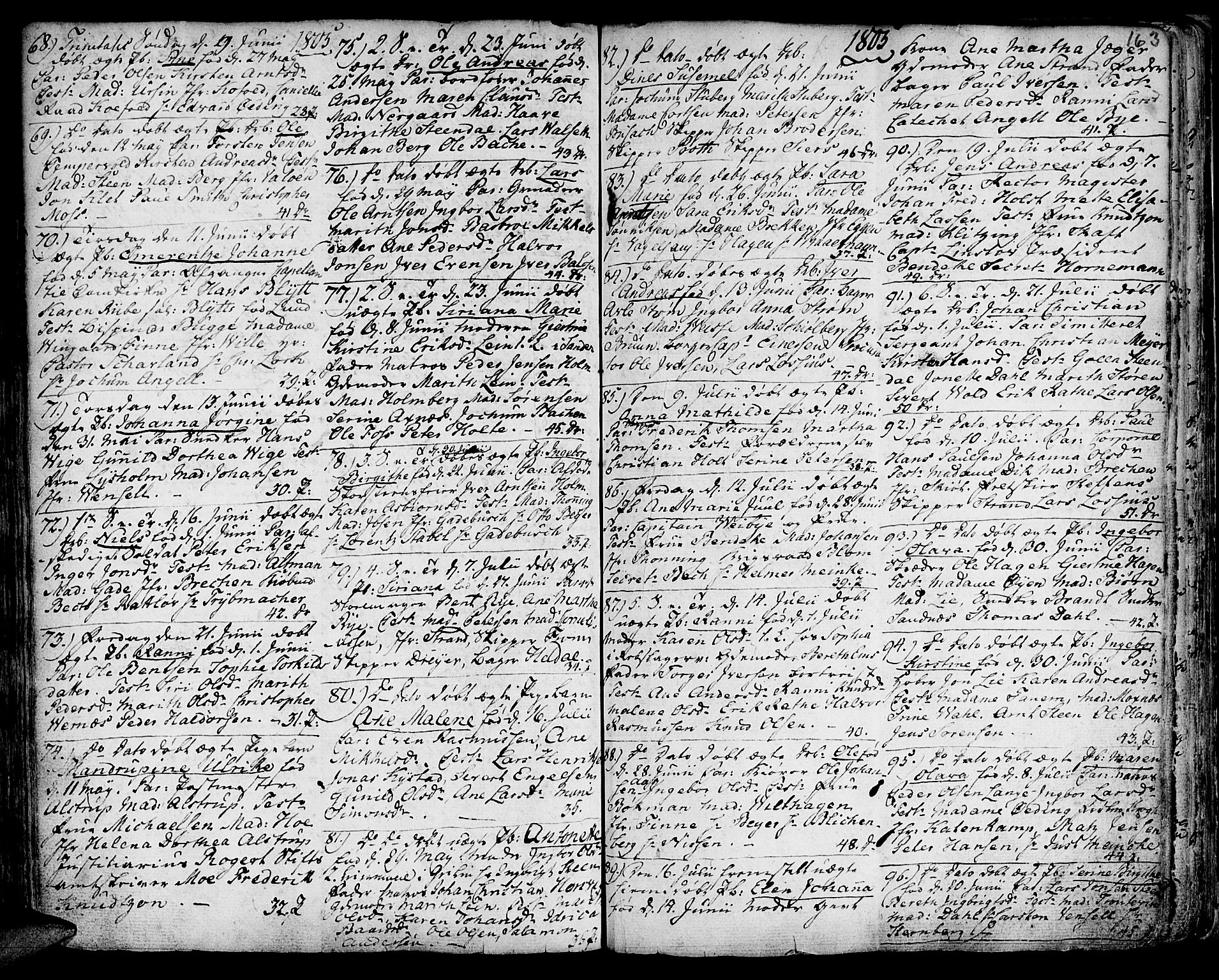 Ministerialprotokoller, klokkerbøker og fødselsregistre - Sør-Trøndelag, SAT/A-1456/601/L0039: Parish register (official) no. 601A07, 1770-1819, p. 163